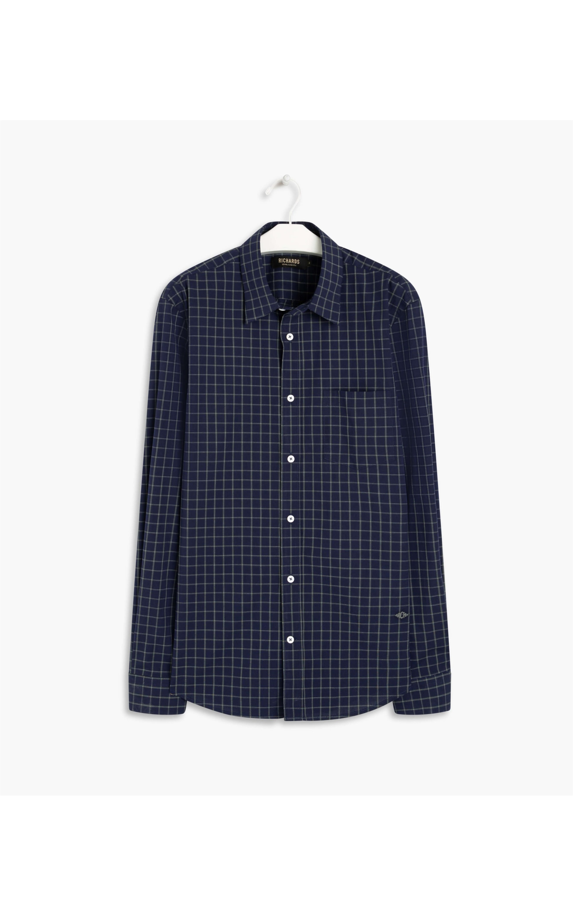Camisa Marlon Xadrez Ml Dark Navy