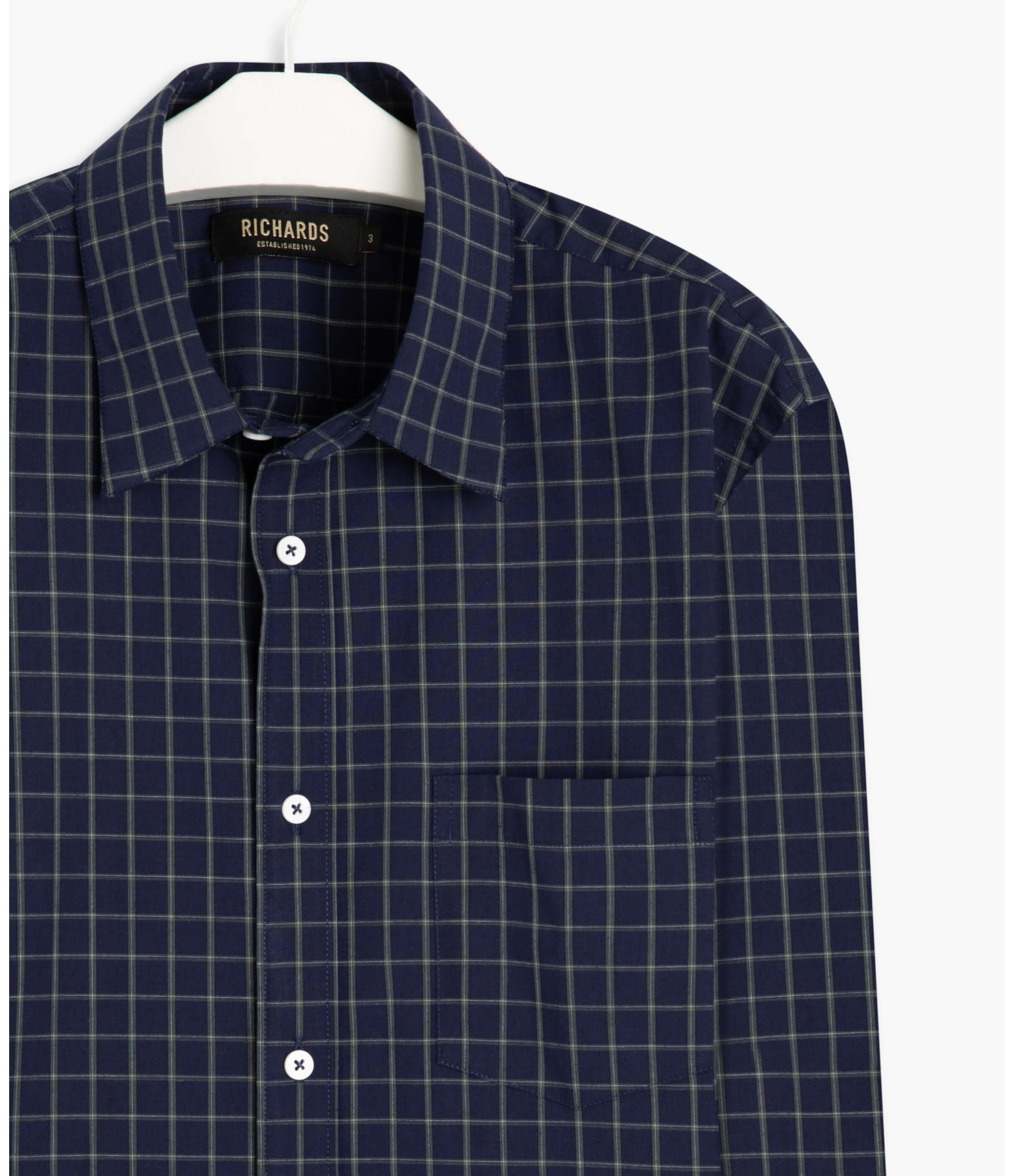 Camisa Marlon Xadrez Ml Dark Navy