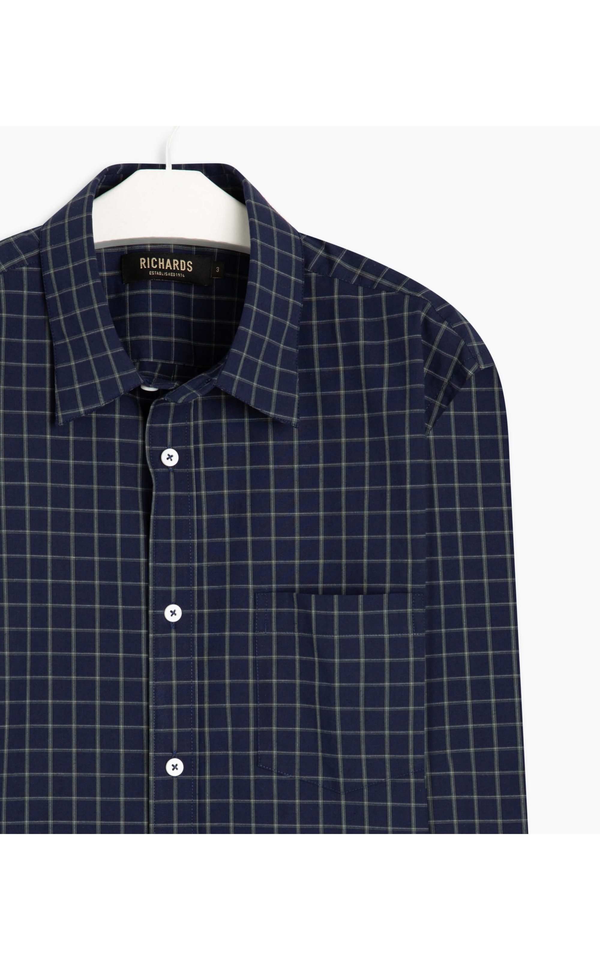 Camisa Marlon Xadrez Ml Dark Navy