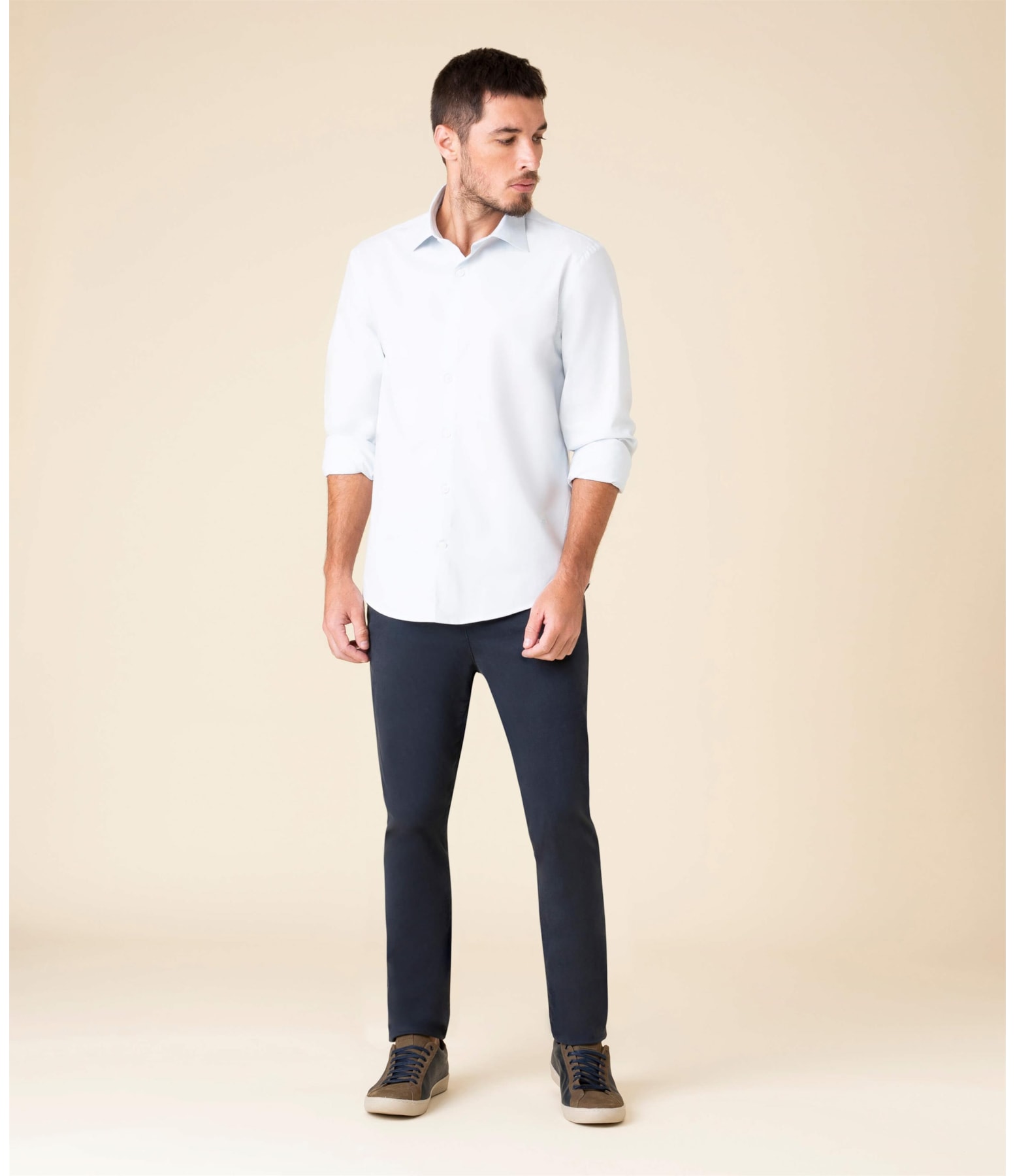Camisa Mazini Lisa Ml Azul Claro