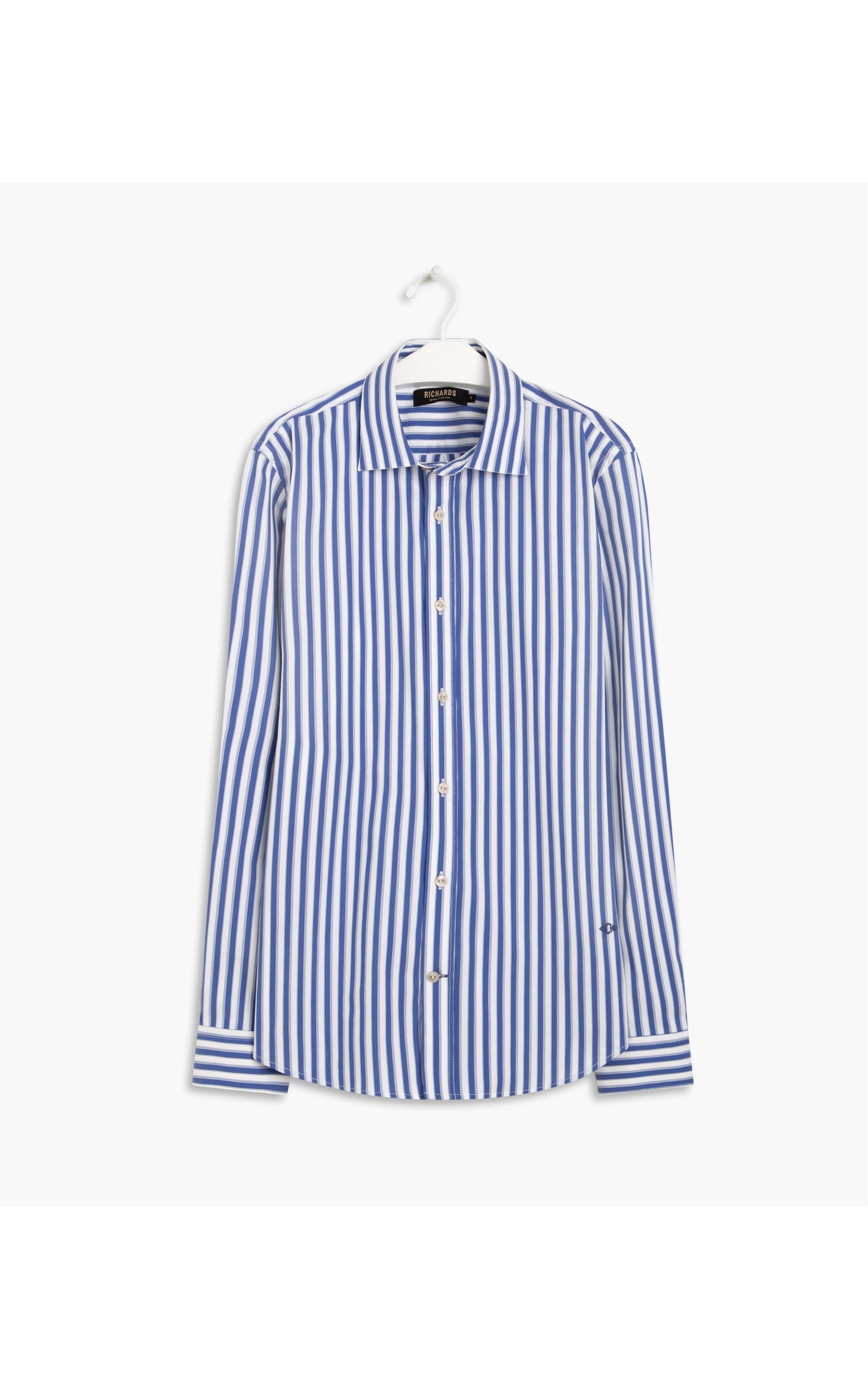 Camisa Medina Listrada Ml Azul Bic