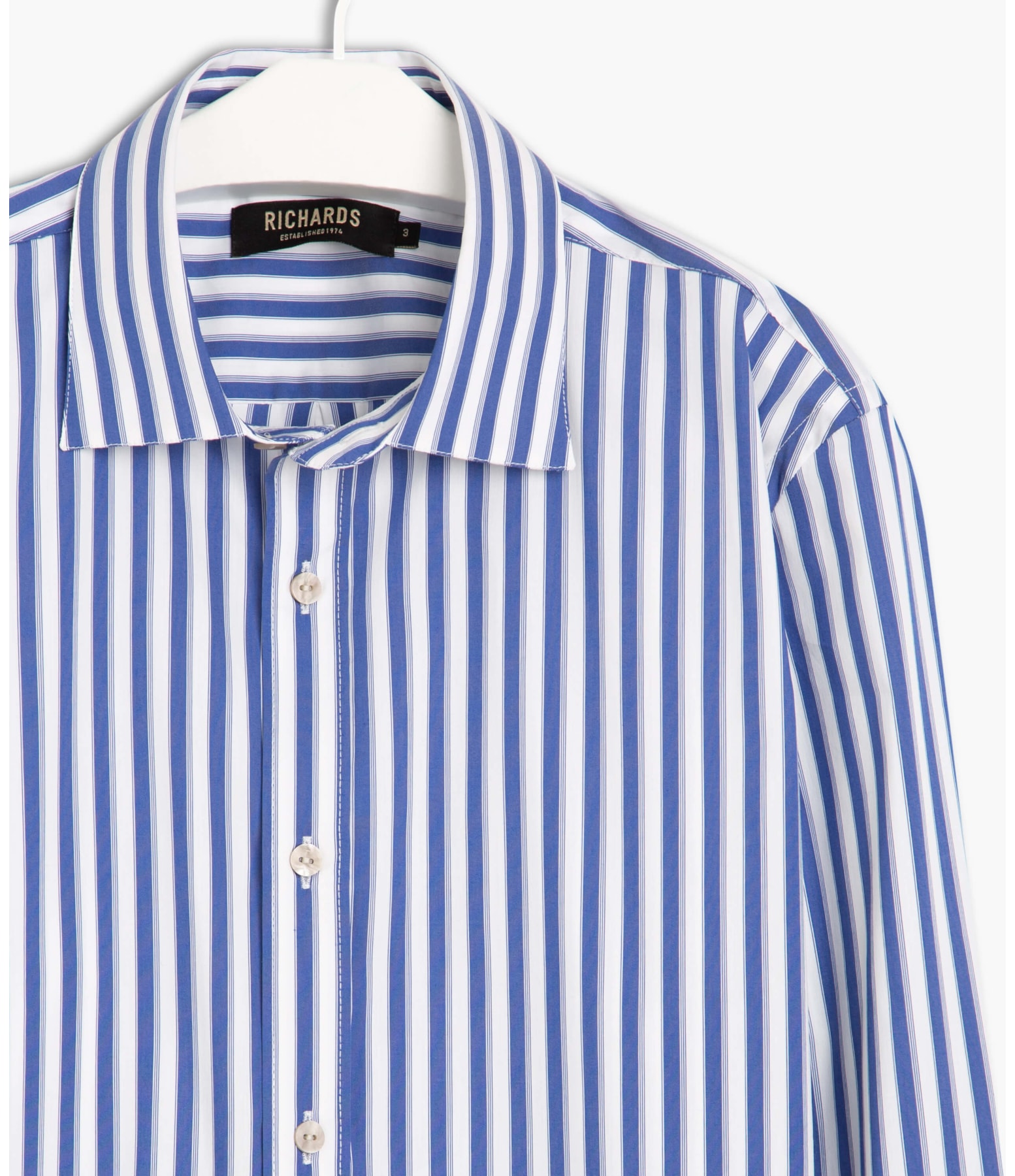 Camisa Medina Listrada Ml Azul Bic