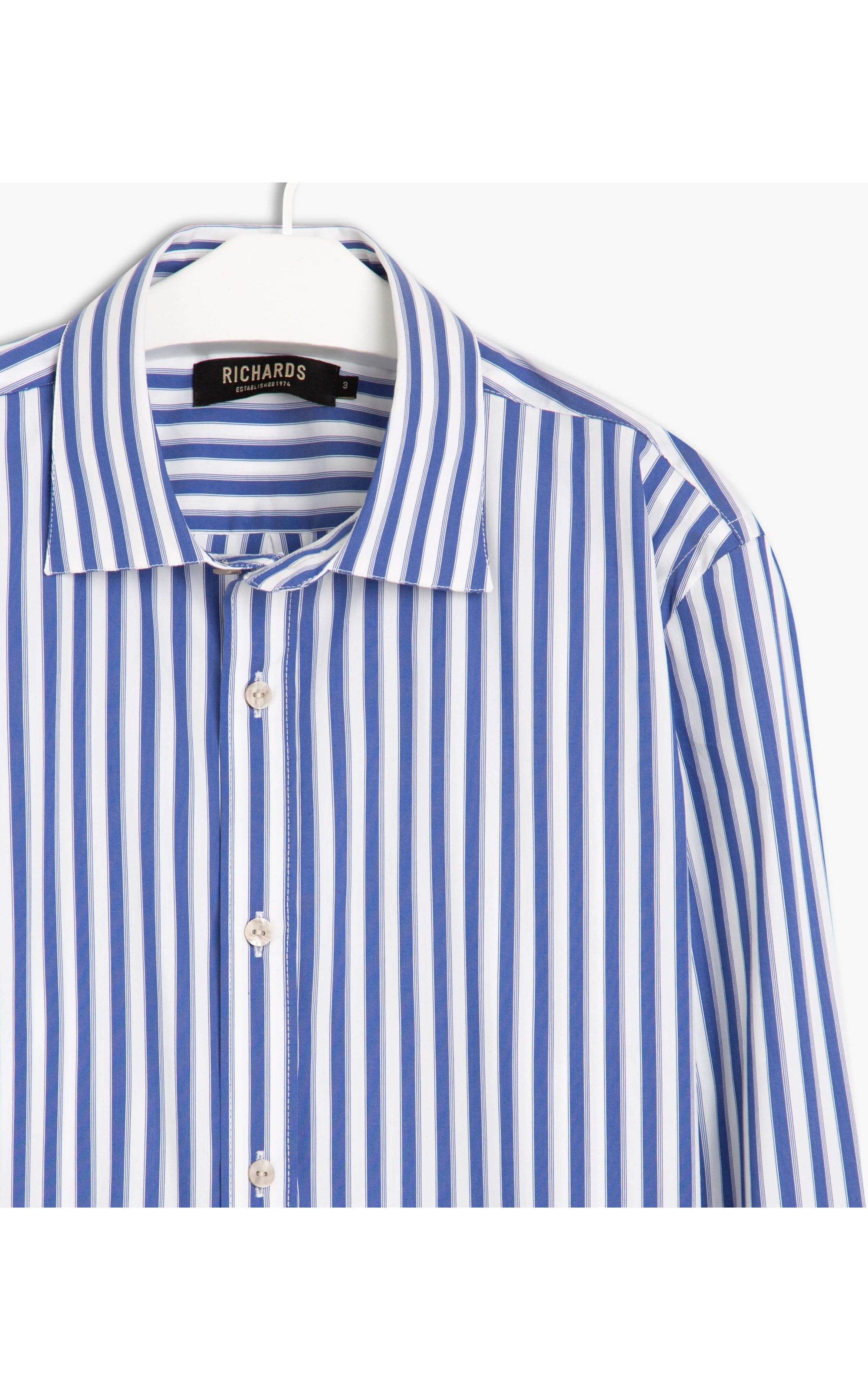 Camisa Medina Listrada Ml Azul Bic