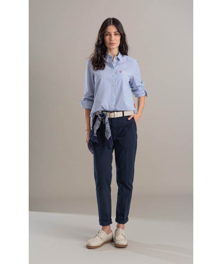 Camisa Miller Stripe Cotton Azul Bic