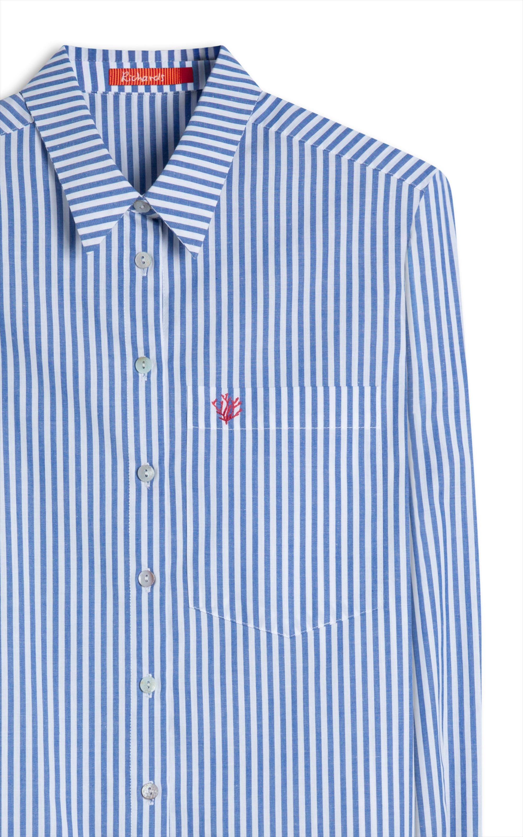 Camisa Miller Stripe Cotton Azul Bic