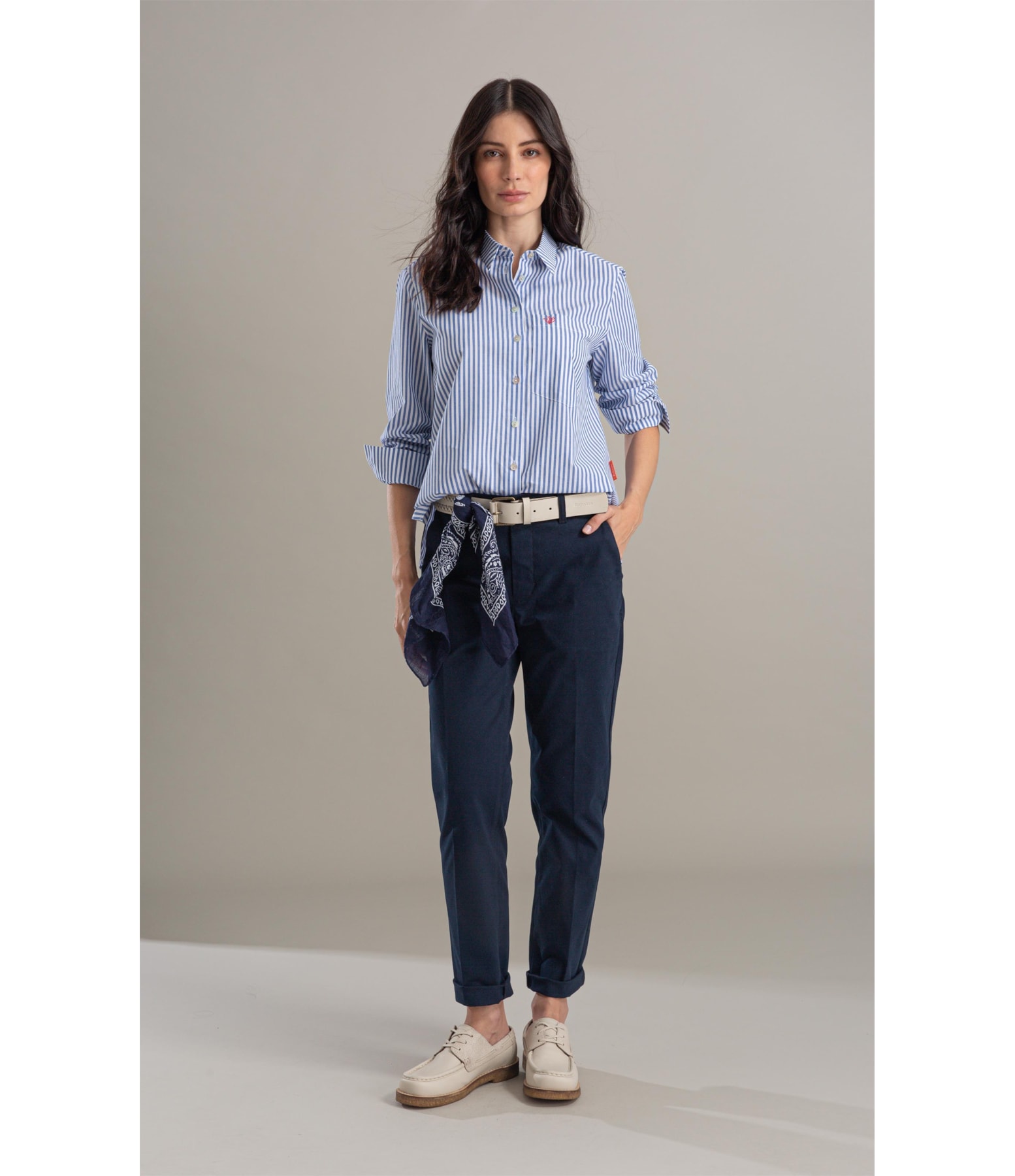 Camisa Miller Stripe Cotton Azul Bic