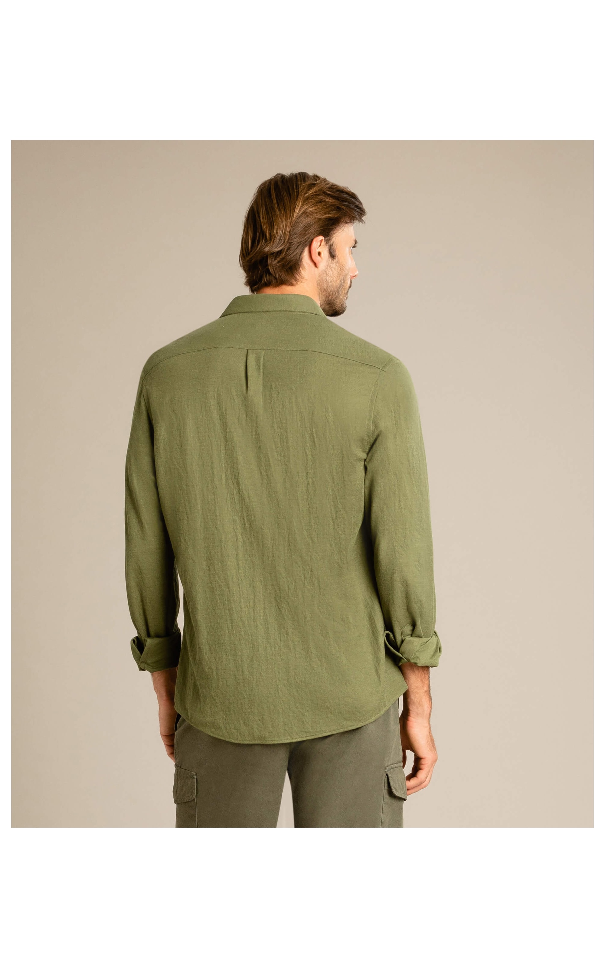 Camisa Ml Piquet Jake Verde Militar