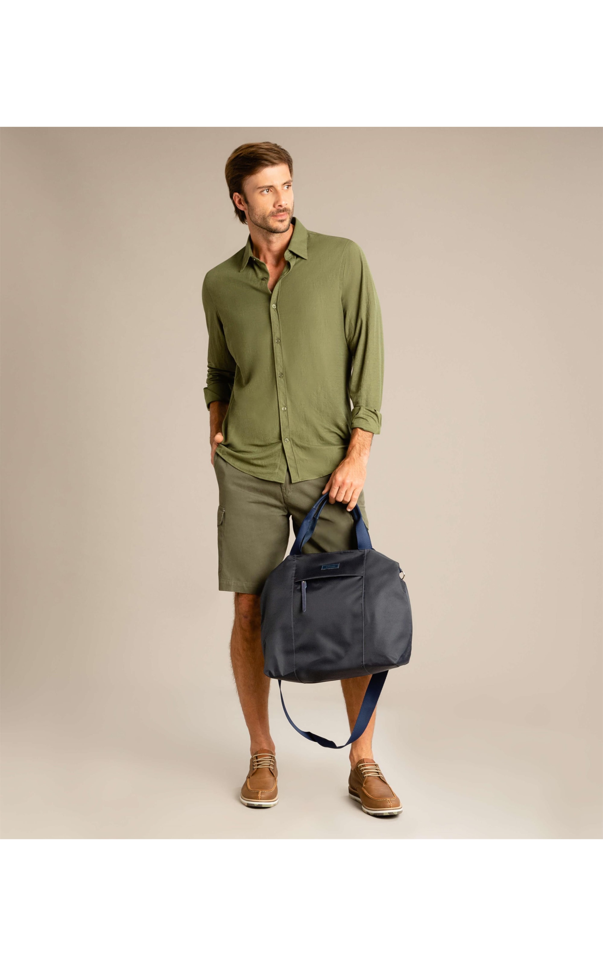 Camisa Ml Piquet Jake Verde Militar