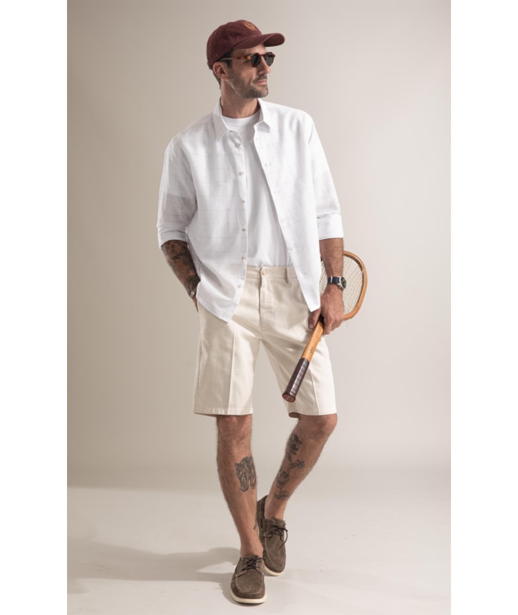 Camisa Mônaco Xadrez Caqui