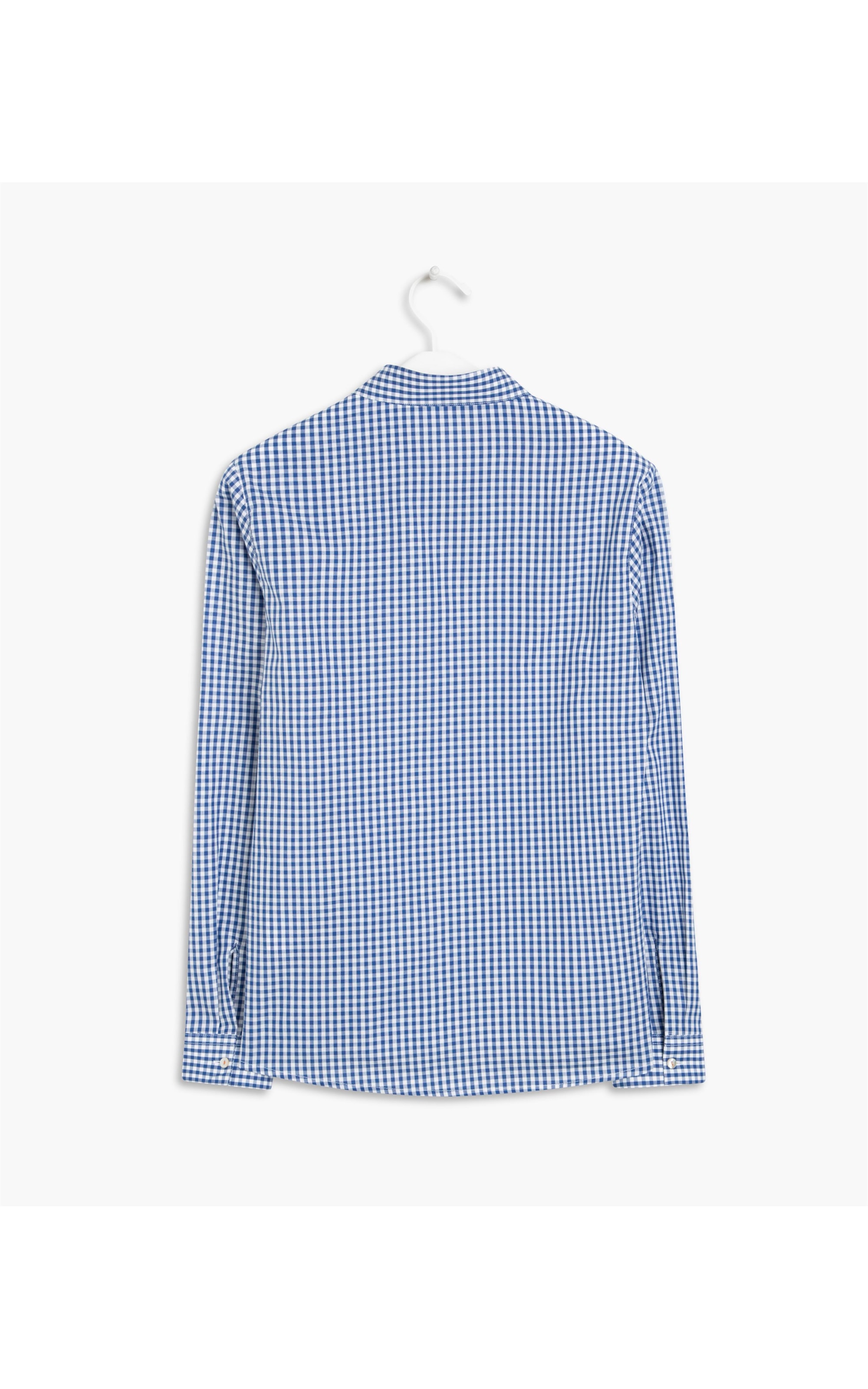 Camisa New Brava Mini Vichy Algodao Azul Bic