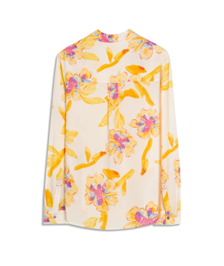 Camisa Nina Art Flower Branco