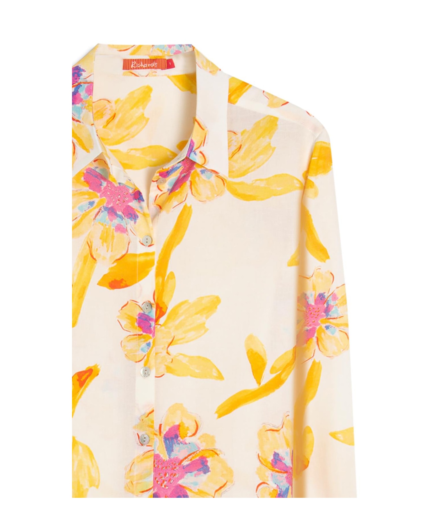 Camisa Nina Art Flower Branco