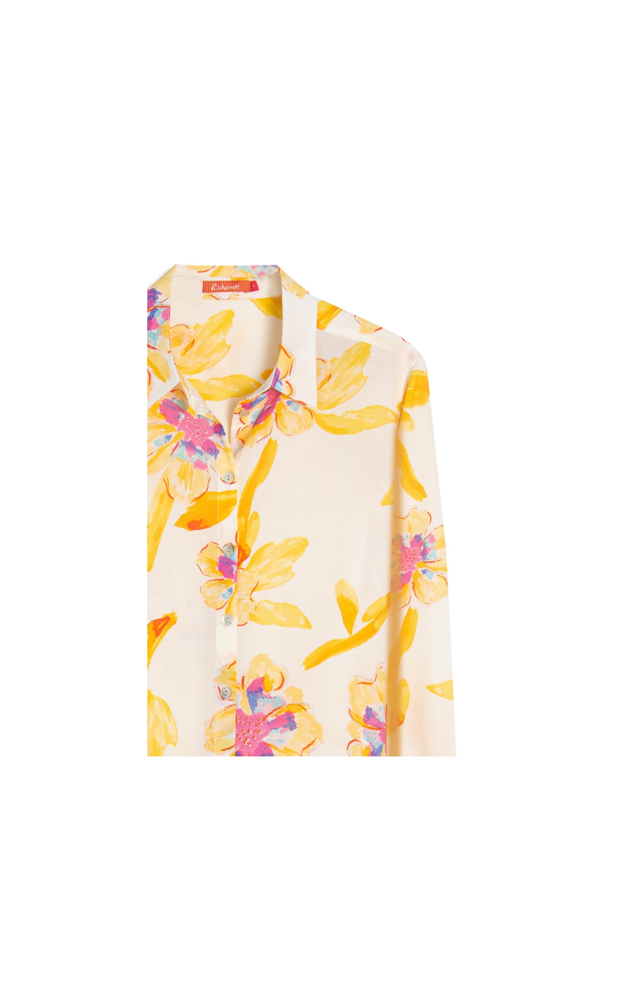Camisa Nina Art Flower Branco