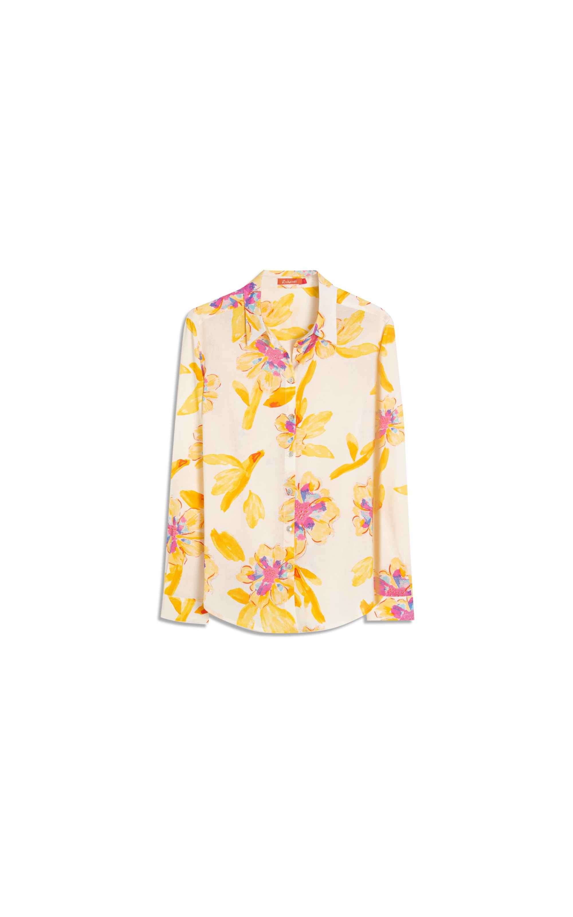 Camisa Nina Art Flower Branco