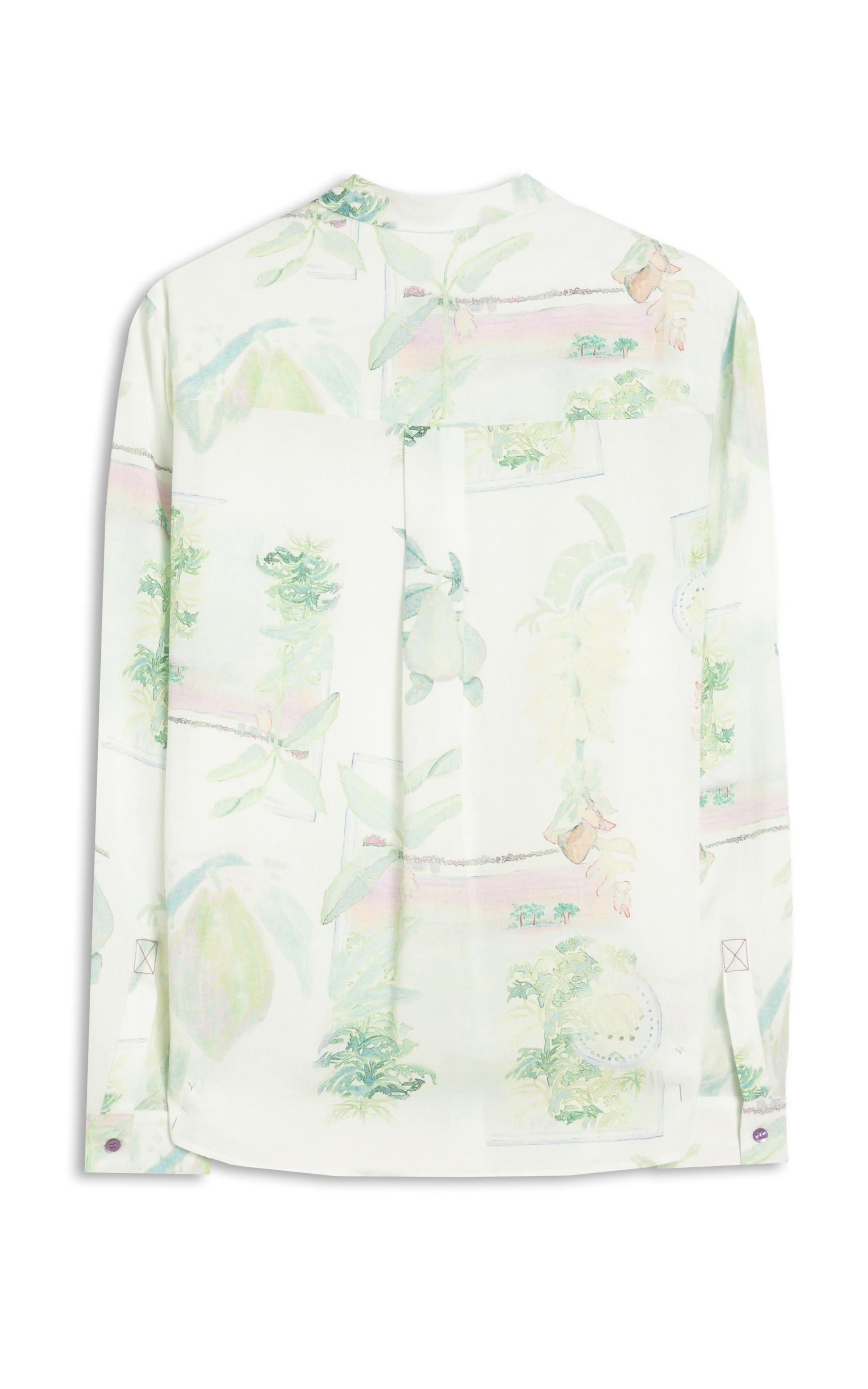 Camisa Nina Tropical Linho Blend Branco