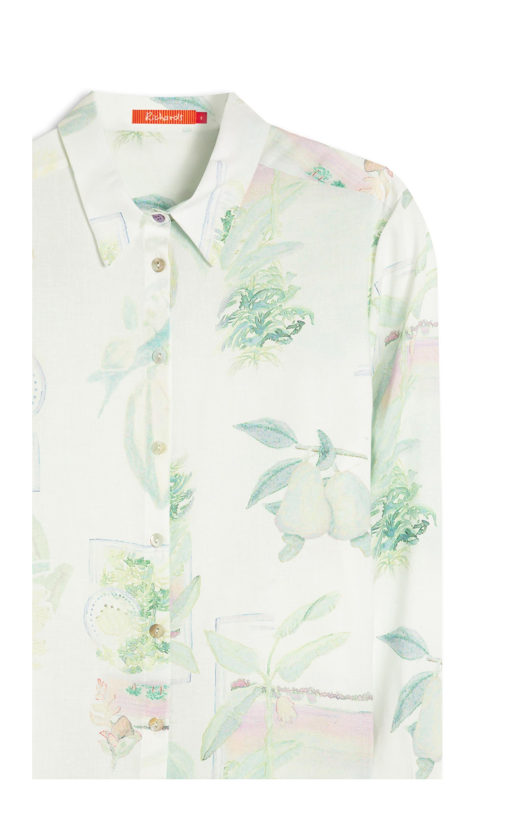 Camisa Nina Tropical Linho Blend Branco