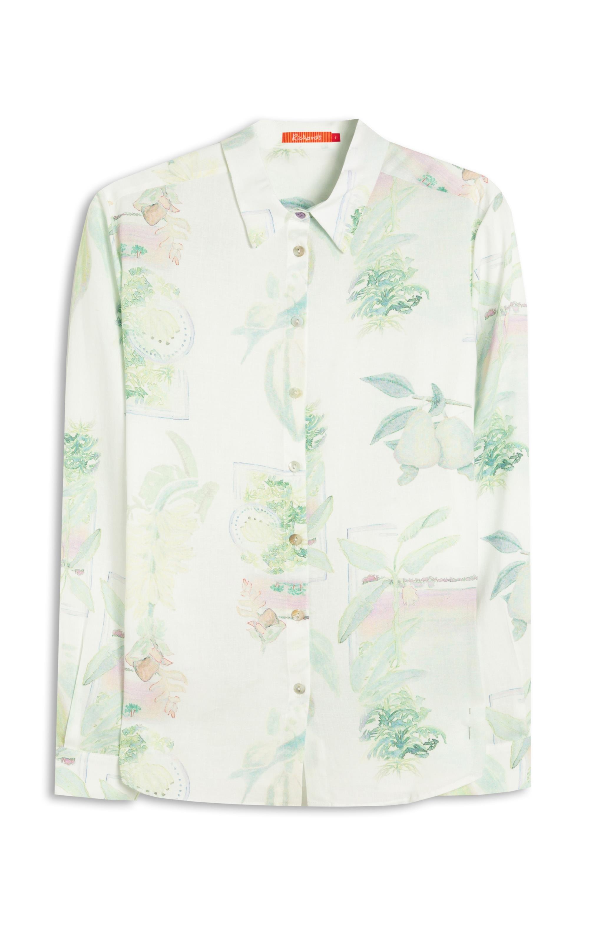 Camisa Nina Tropical Linho Blend Branco