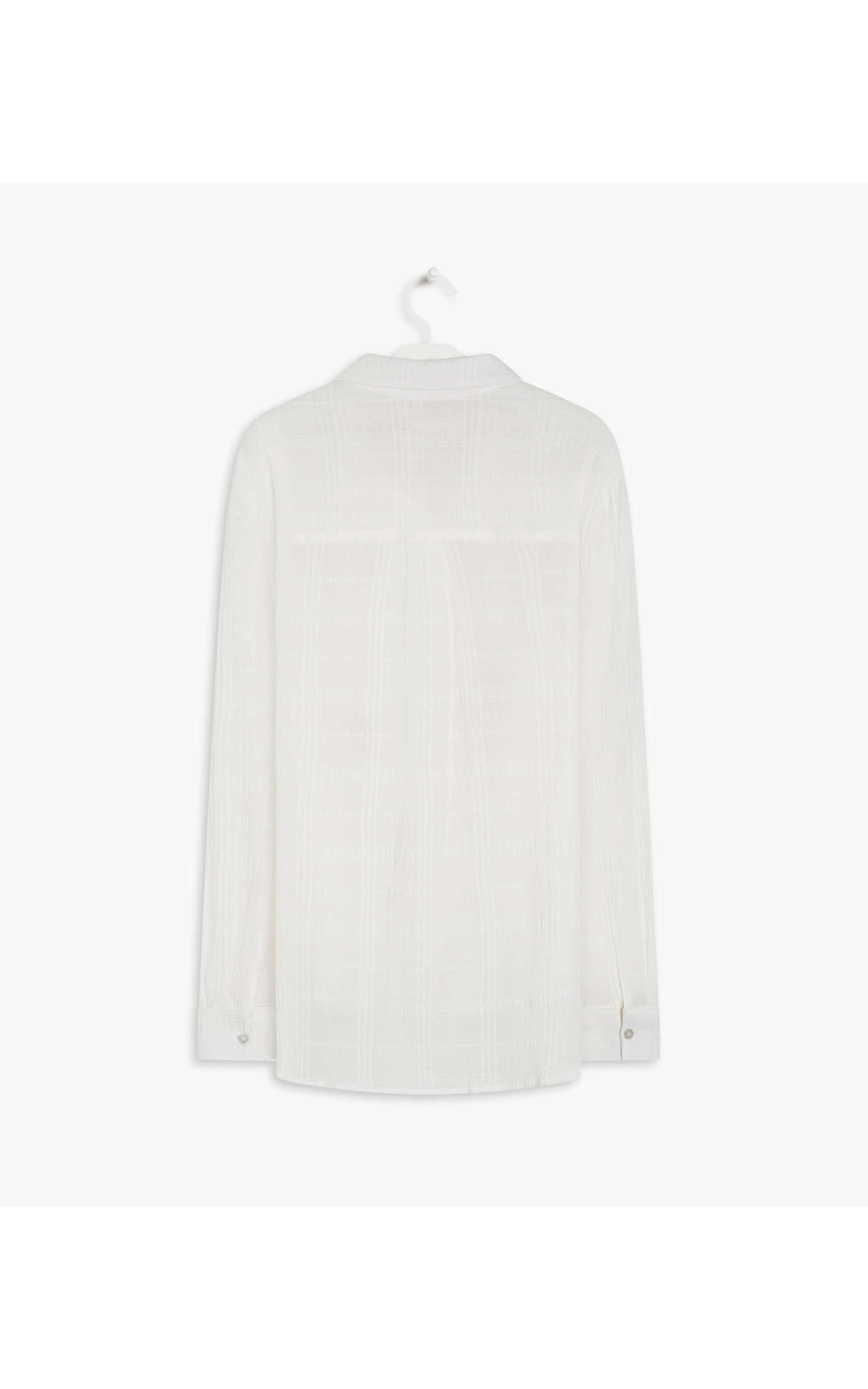 Camisa Nina Voil Maquinetado Off White