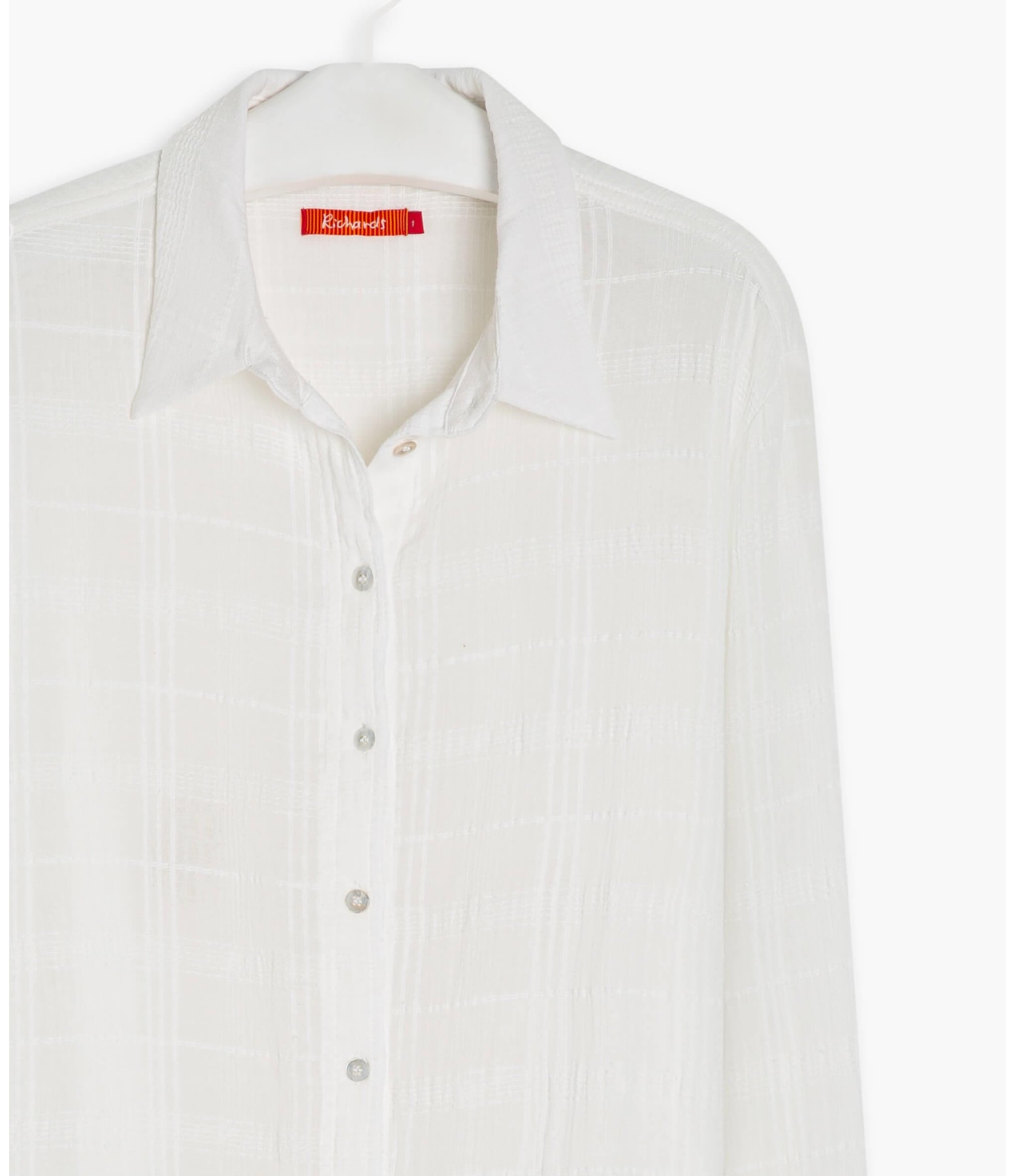 Camisa Nina Voil Maquinetado Off White