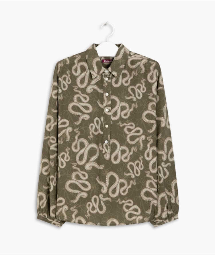 Camisa Noi Cobra Viscose Verde Army