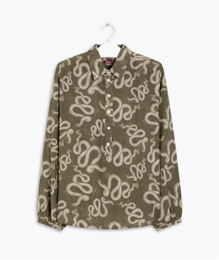 Camisa Noi Cobra Viscose Verde Army