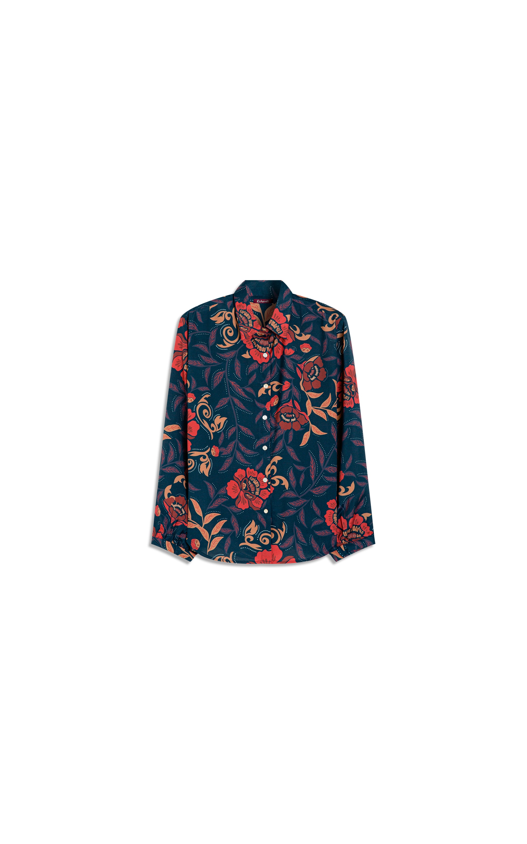 Camisa Noi Mexicana Viscose Marinho