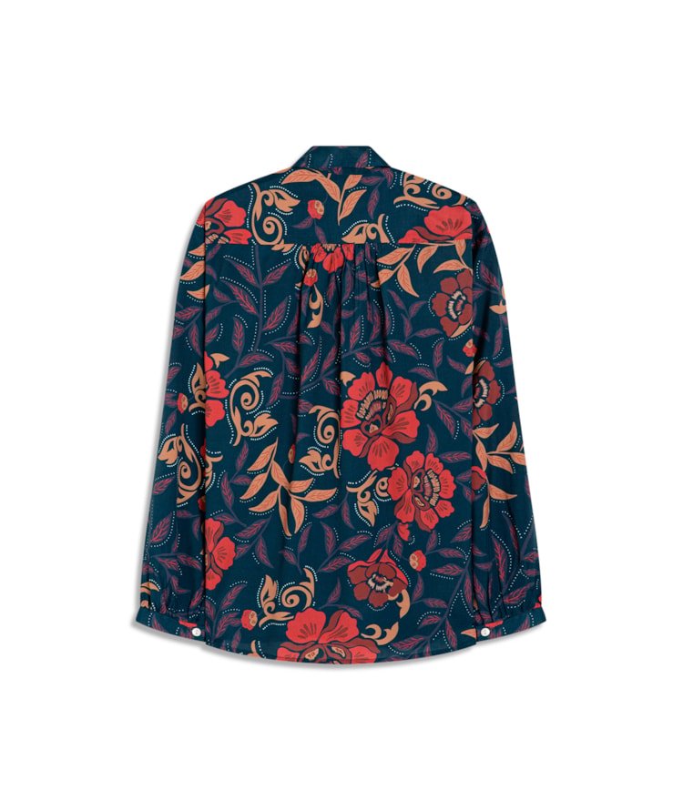 Camisa Noi Mexicana Viscose Marinho
