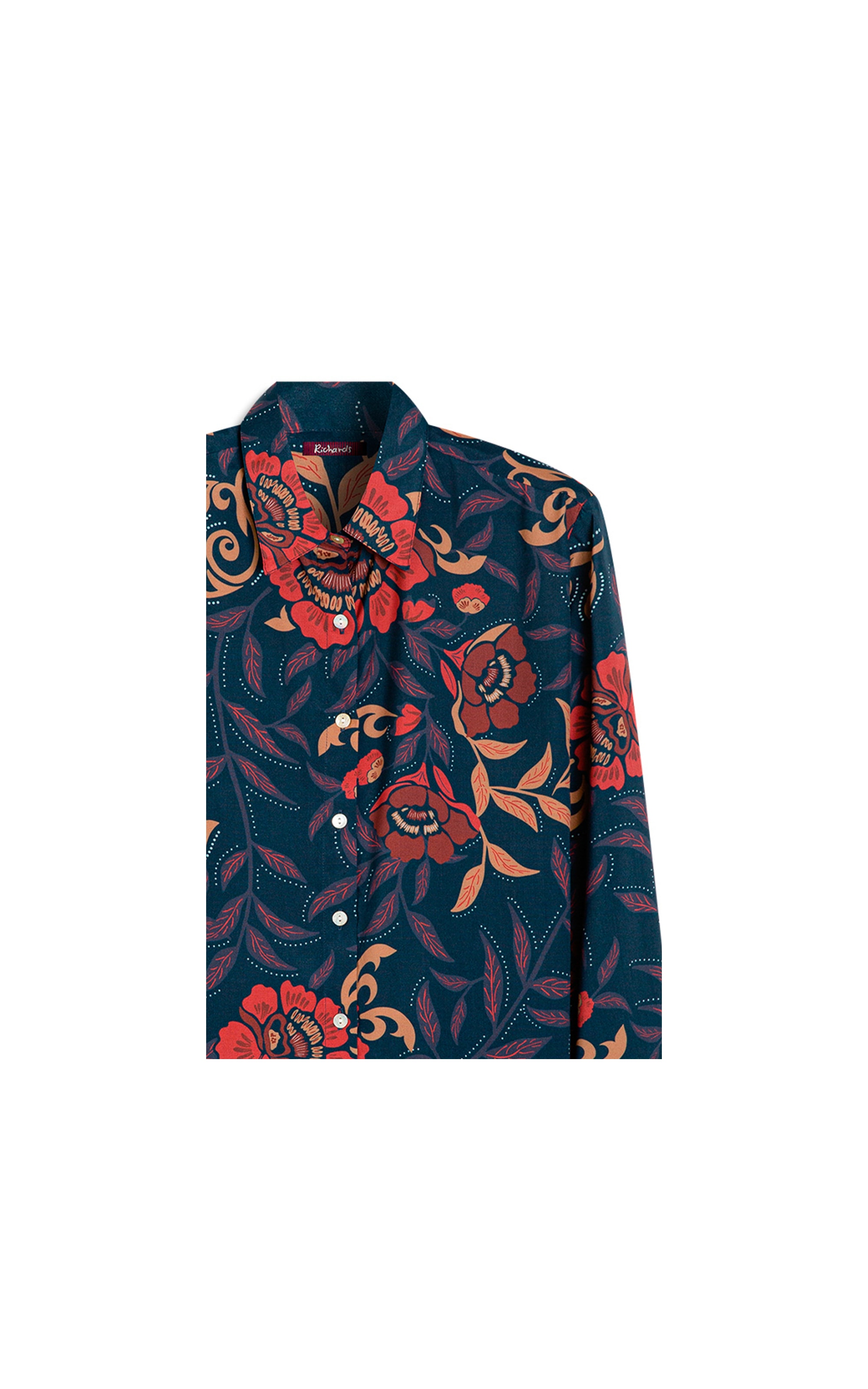 Camisa Noi Mexicana Viscose Marinho