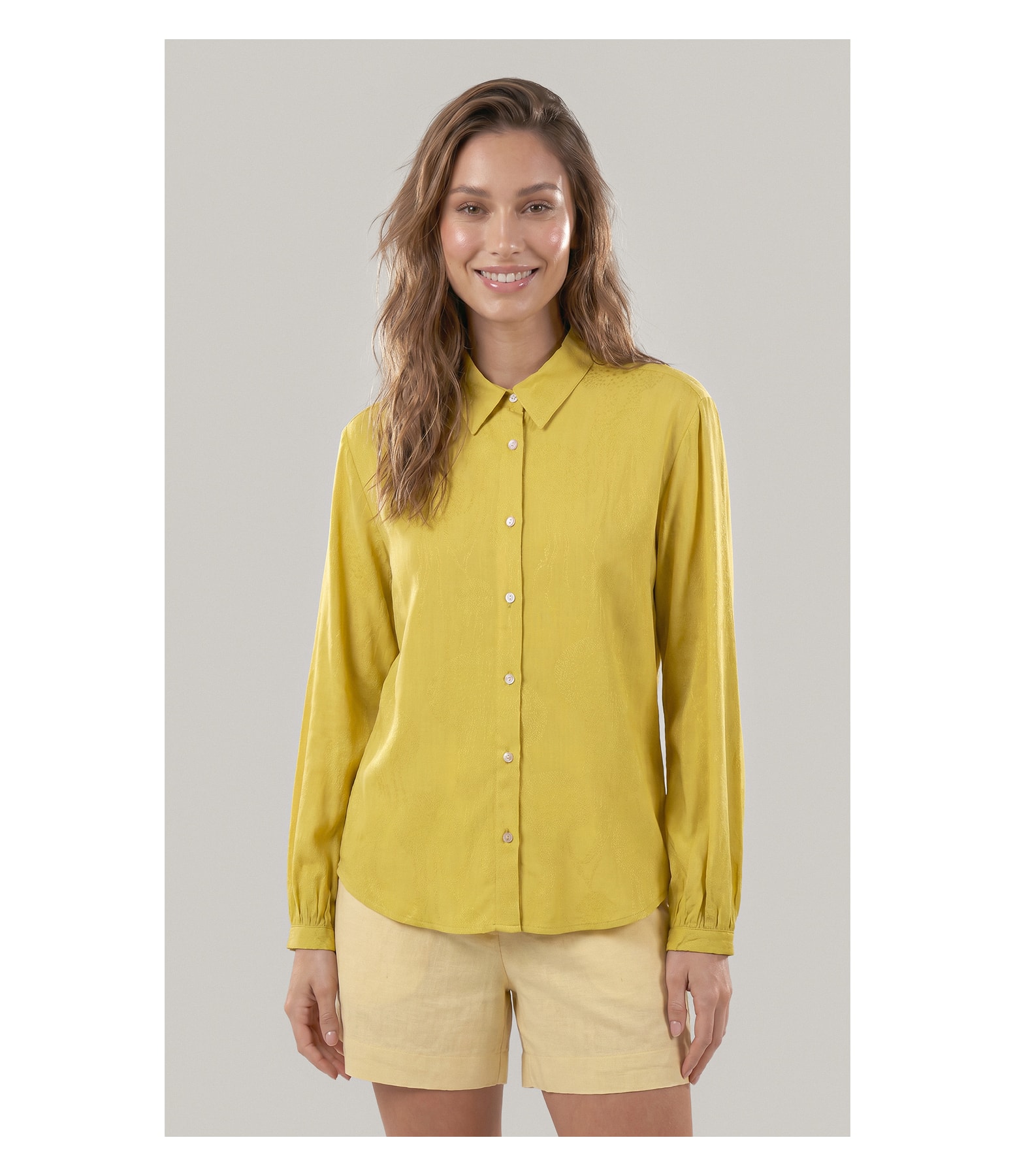 Camisa Noi Poa Agua Viva Viscose Lemon