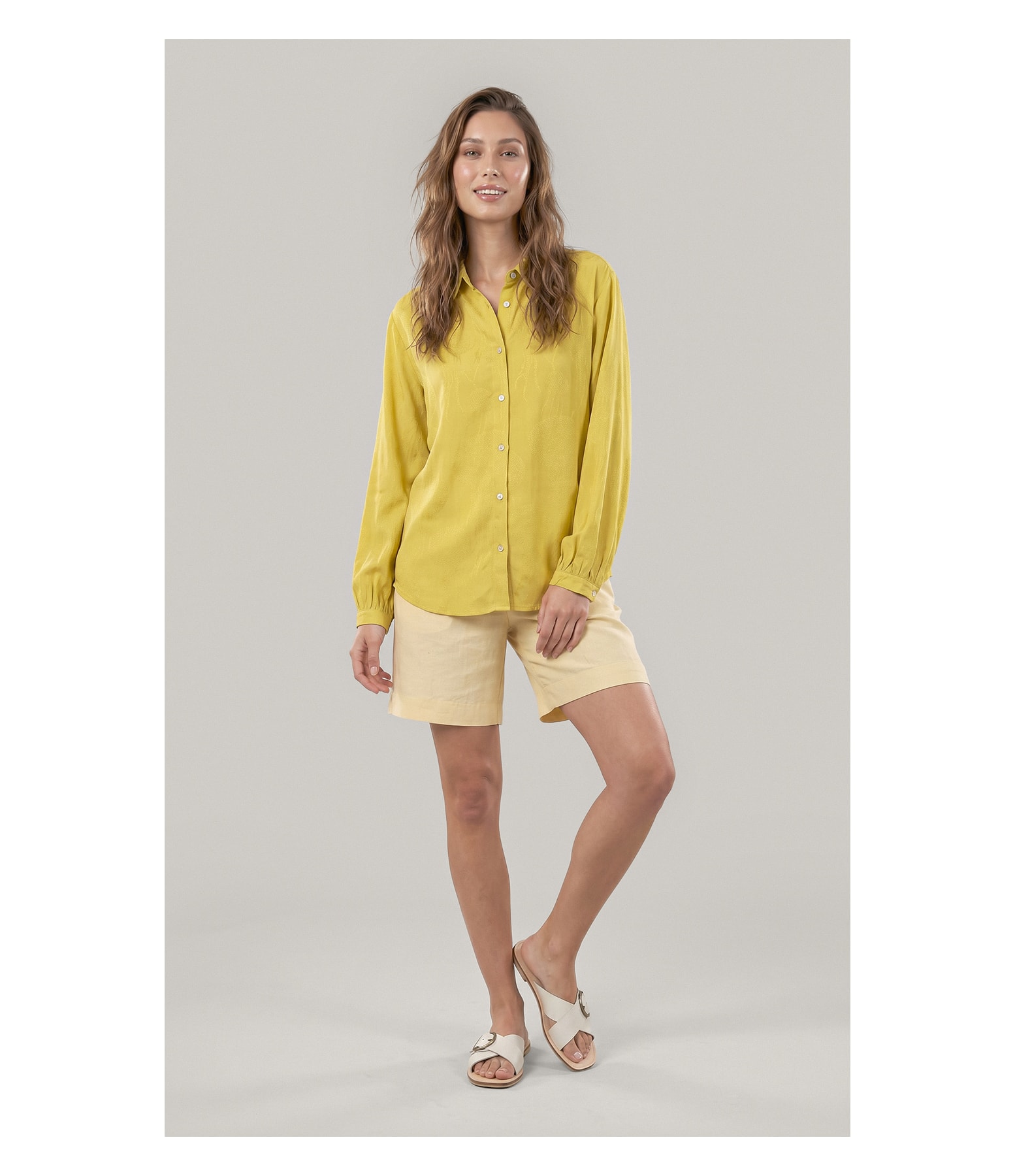 Camisa Noi Poa Agua Viva Viscose Lemon