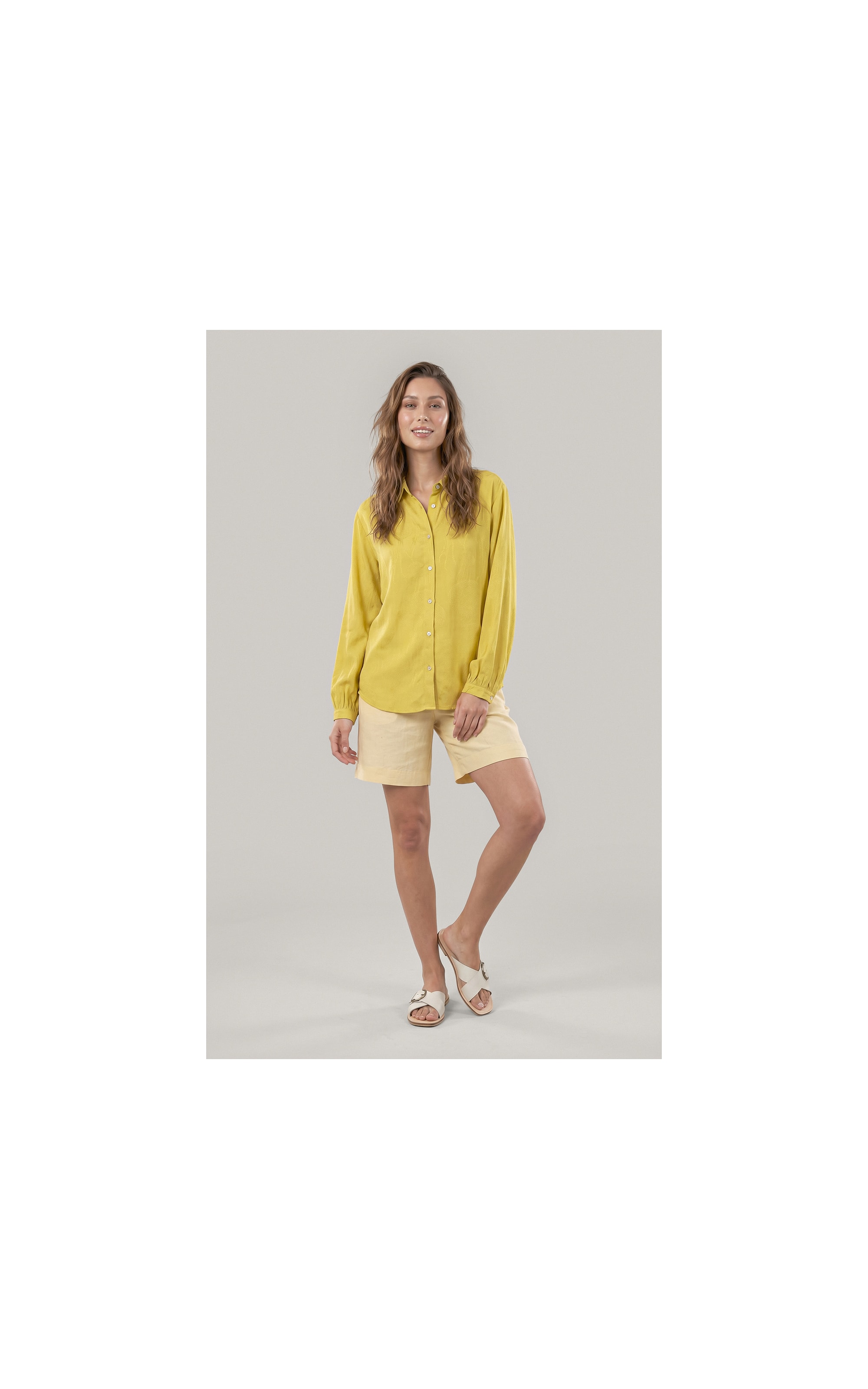 Camisa Noi Poa Agua Viva Viscose Lemon
