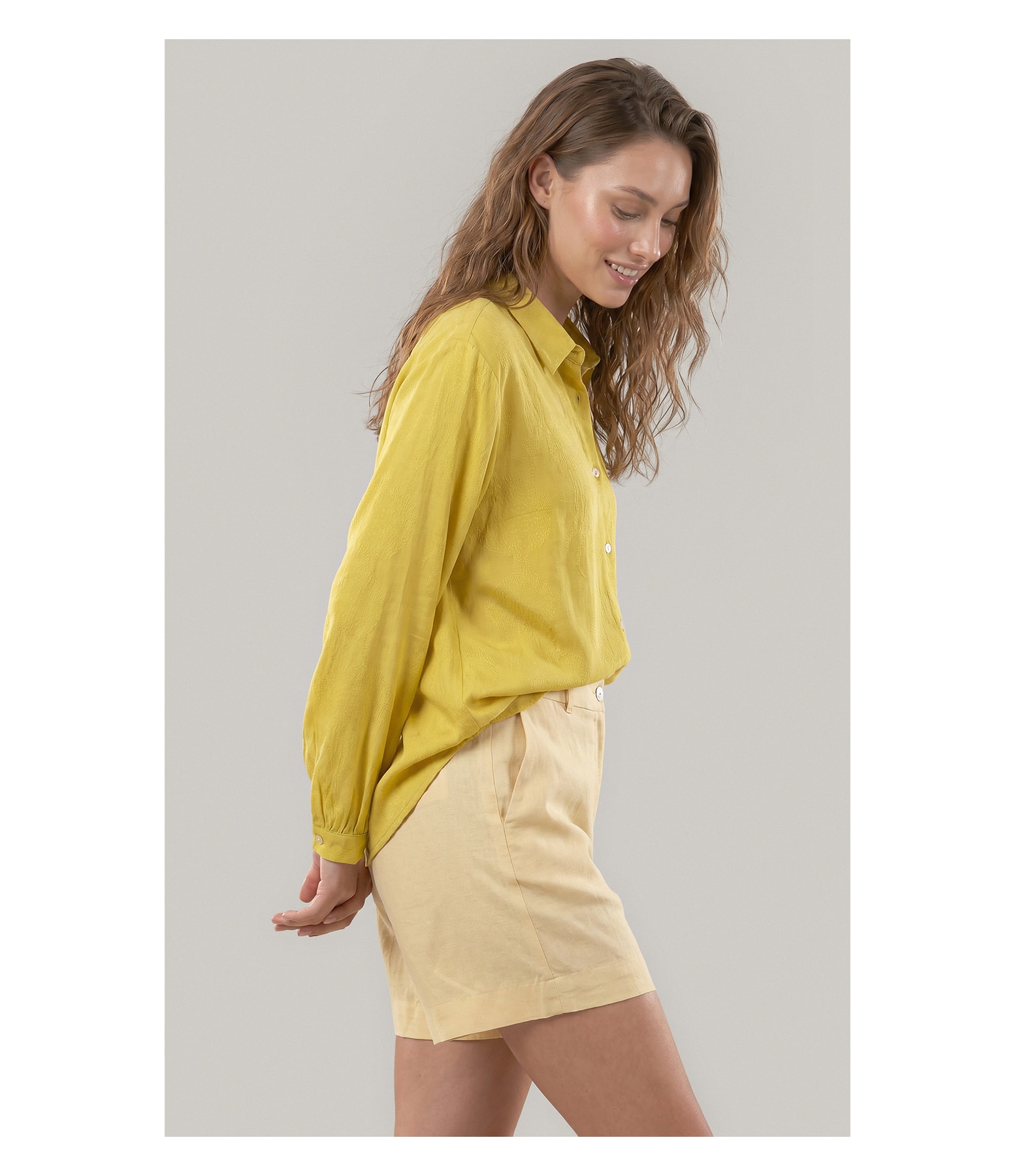 Camisa Noi Poa Agua Viva Viscose Lemon