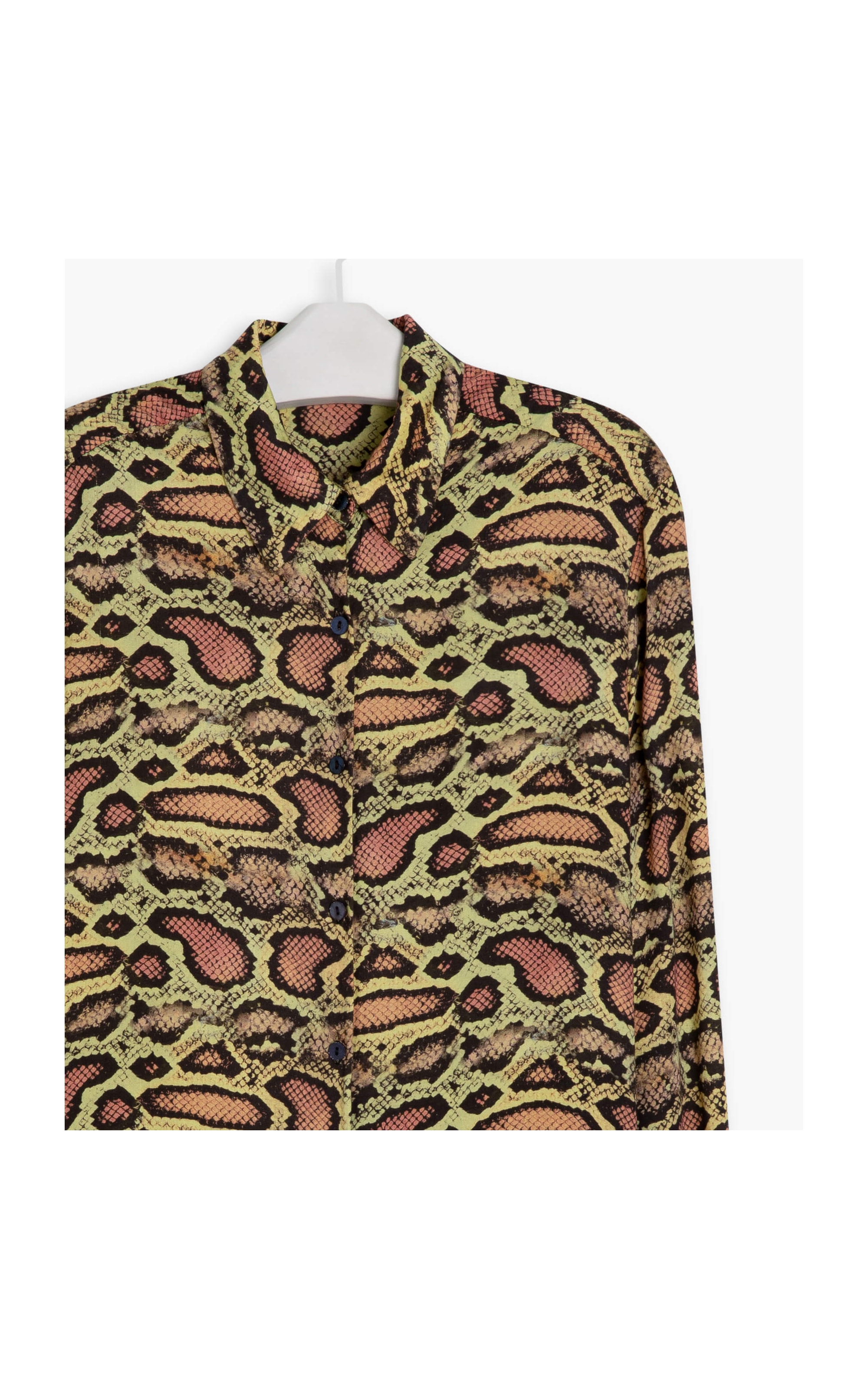 Camisa Noi Viscose Est Croco Amarelo