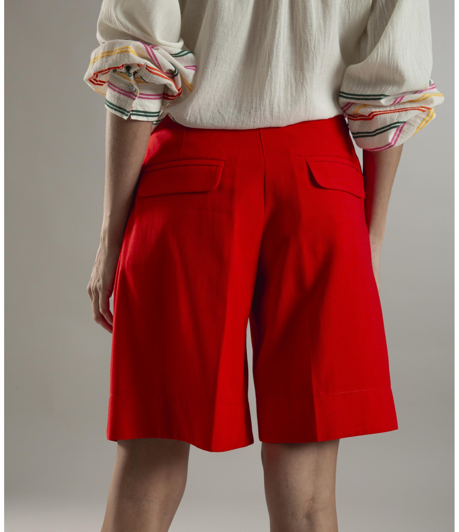 Camisa Noi Voil Striped Collors Branco