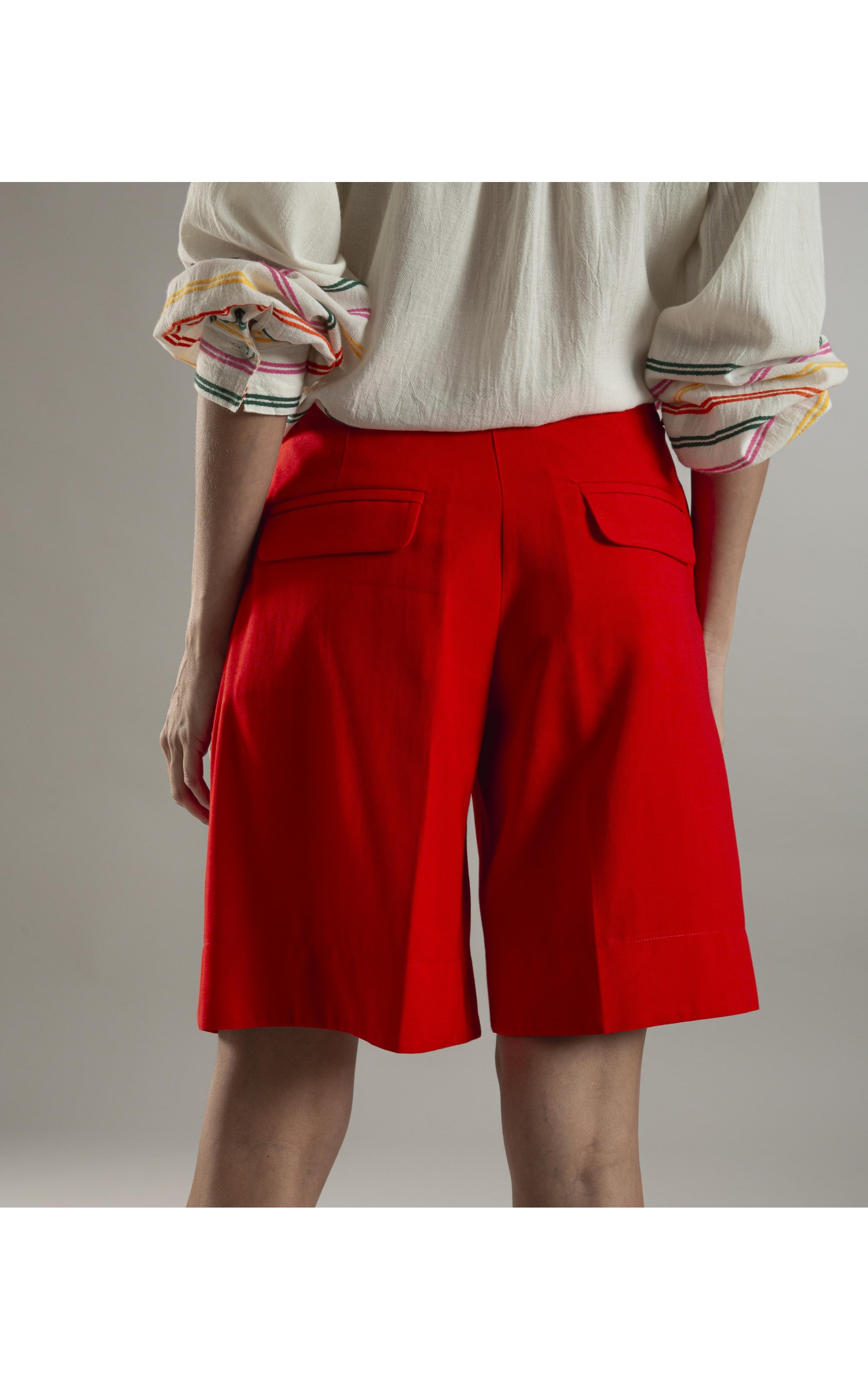 Camisa Noi Voil Striped Collors Branco
