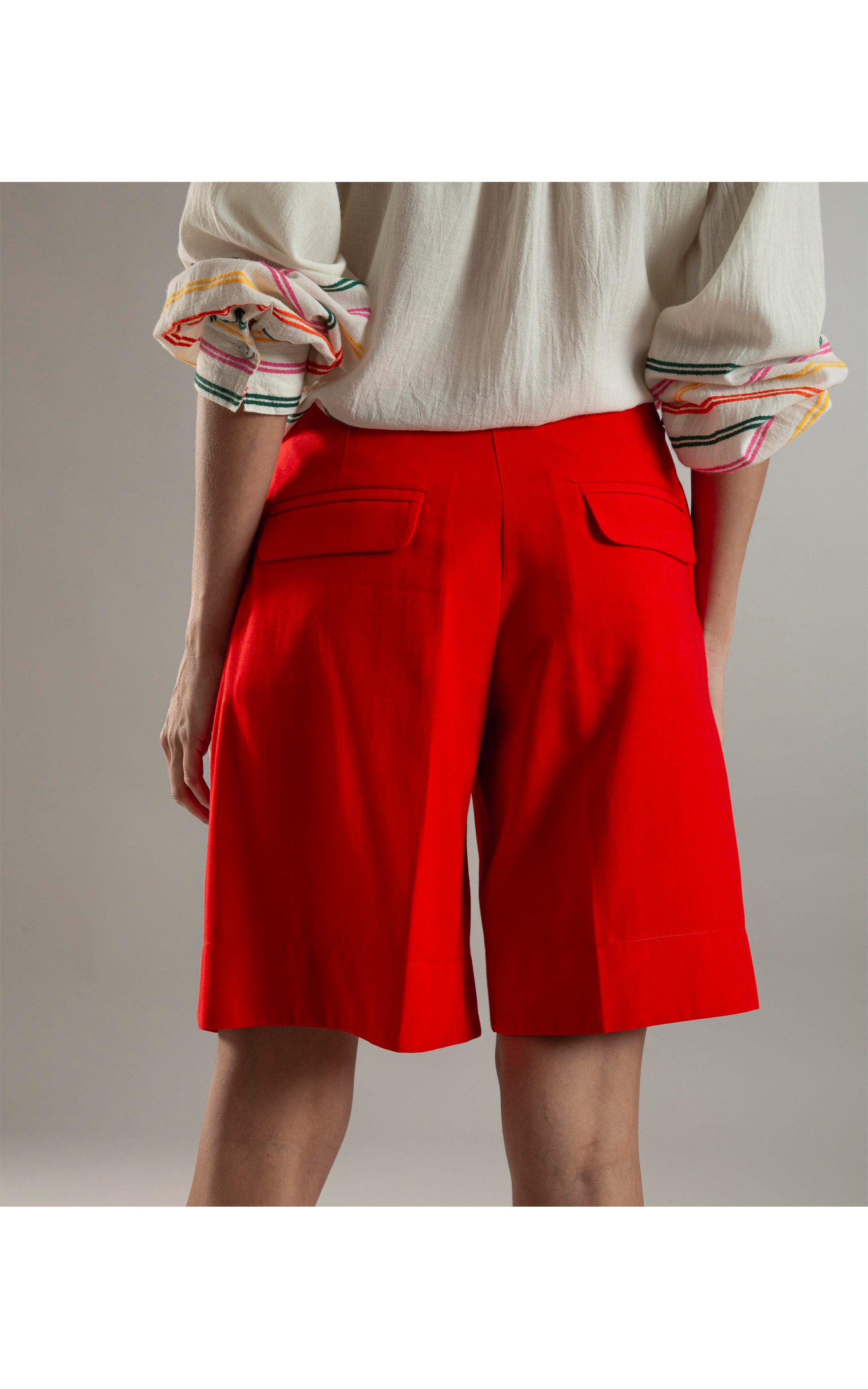 Camisa Noi Voil Striped Collors Branco