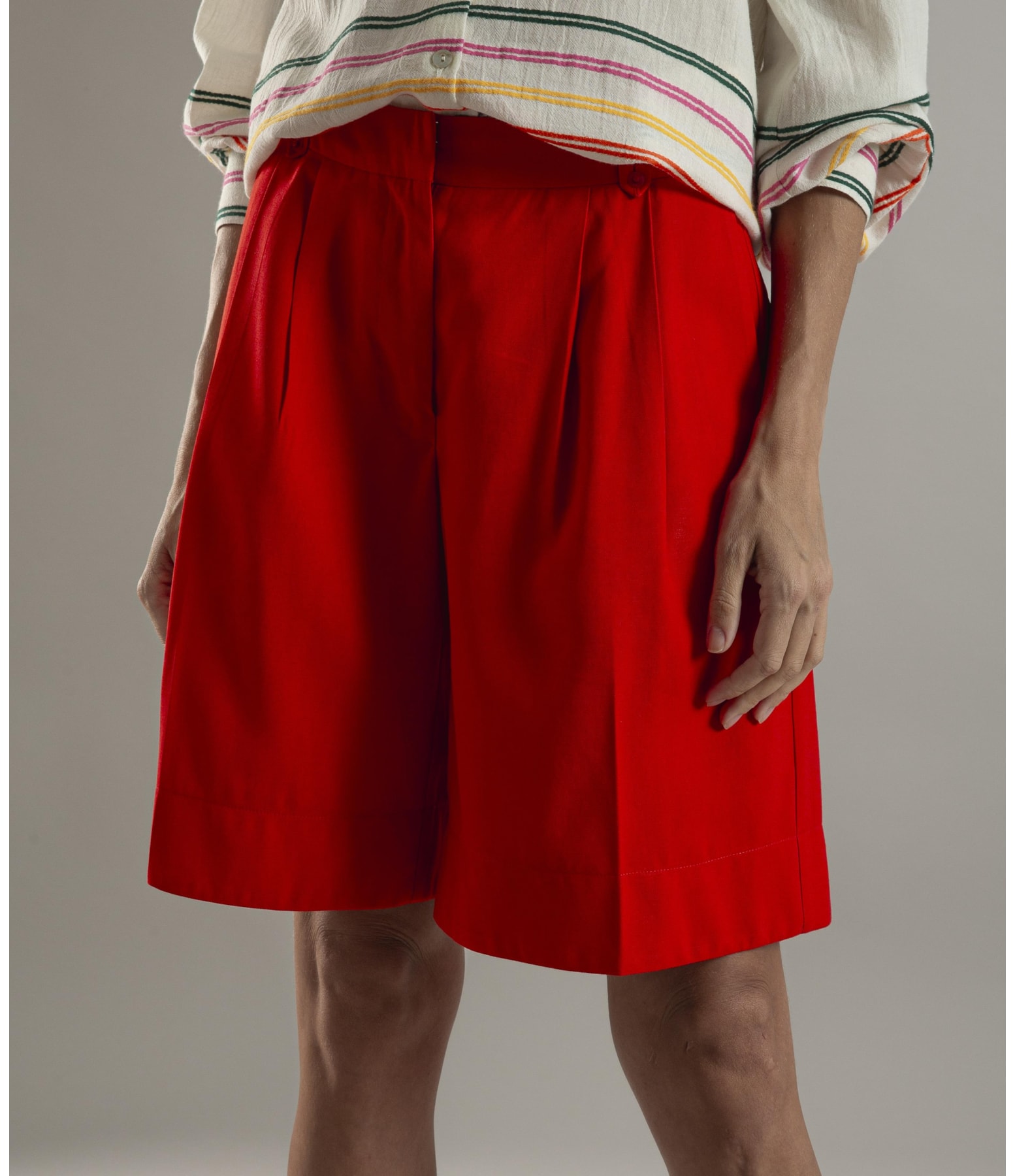 Camisa Noi Voil Striped Collors Branco