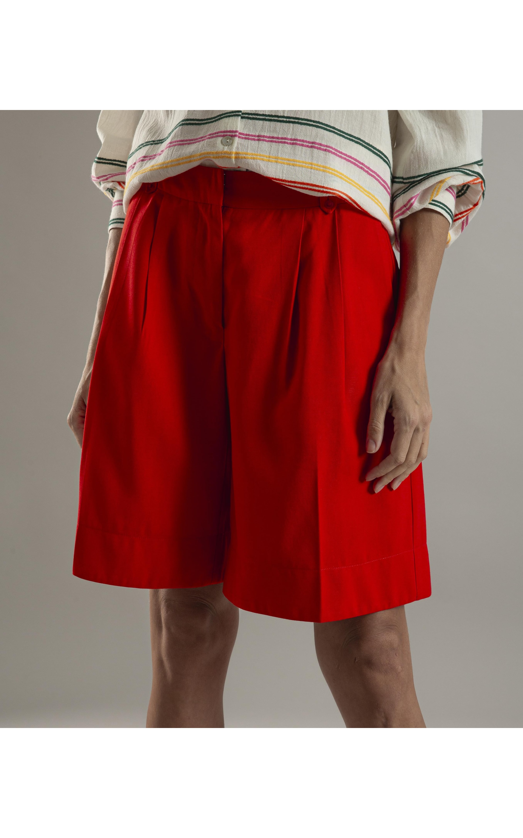 Camisa Noi Voil Striped Collors Branco