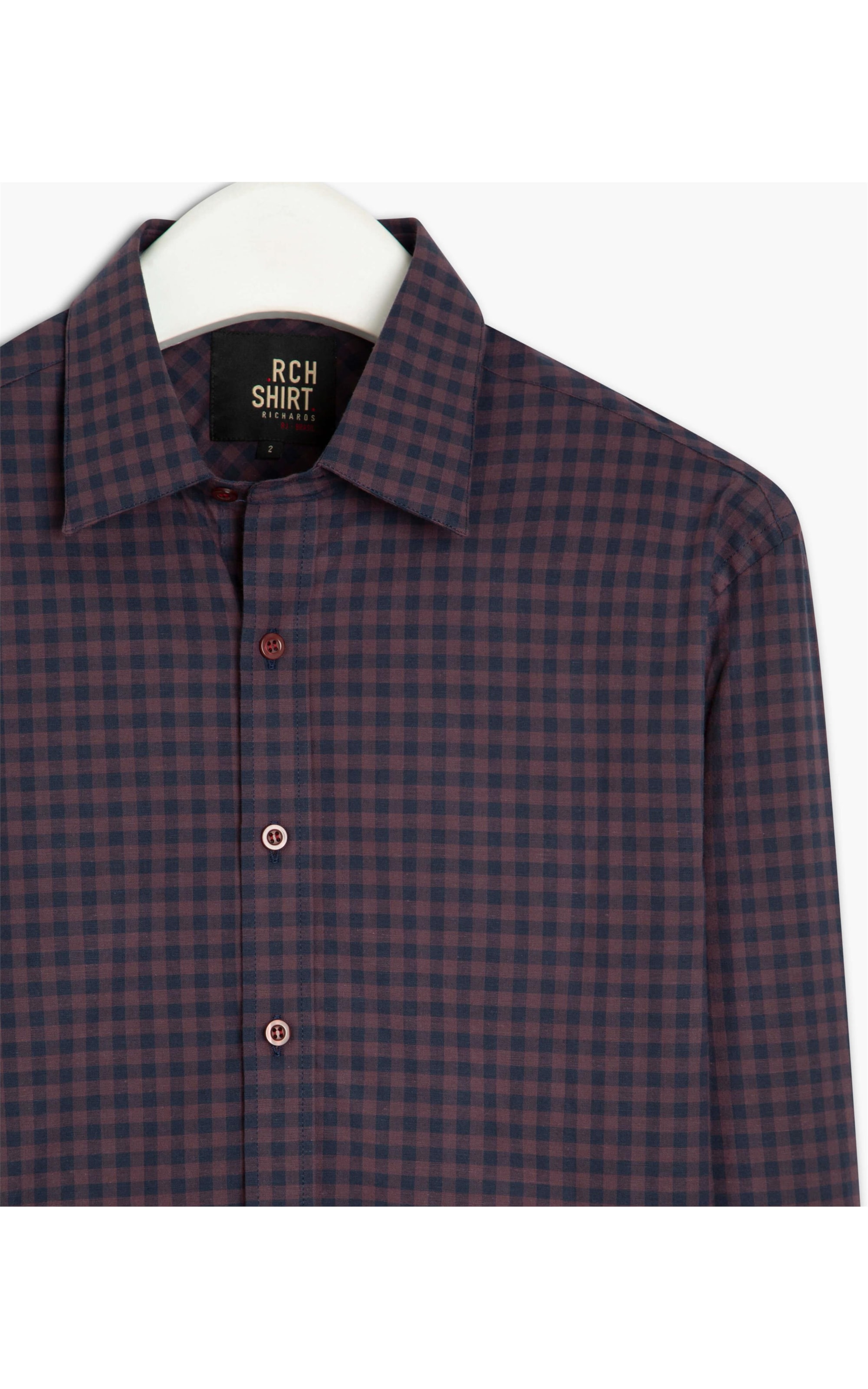 Camisa North Plaid Bordeaux
