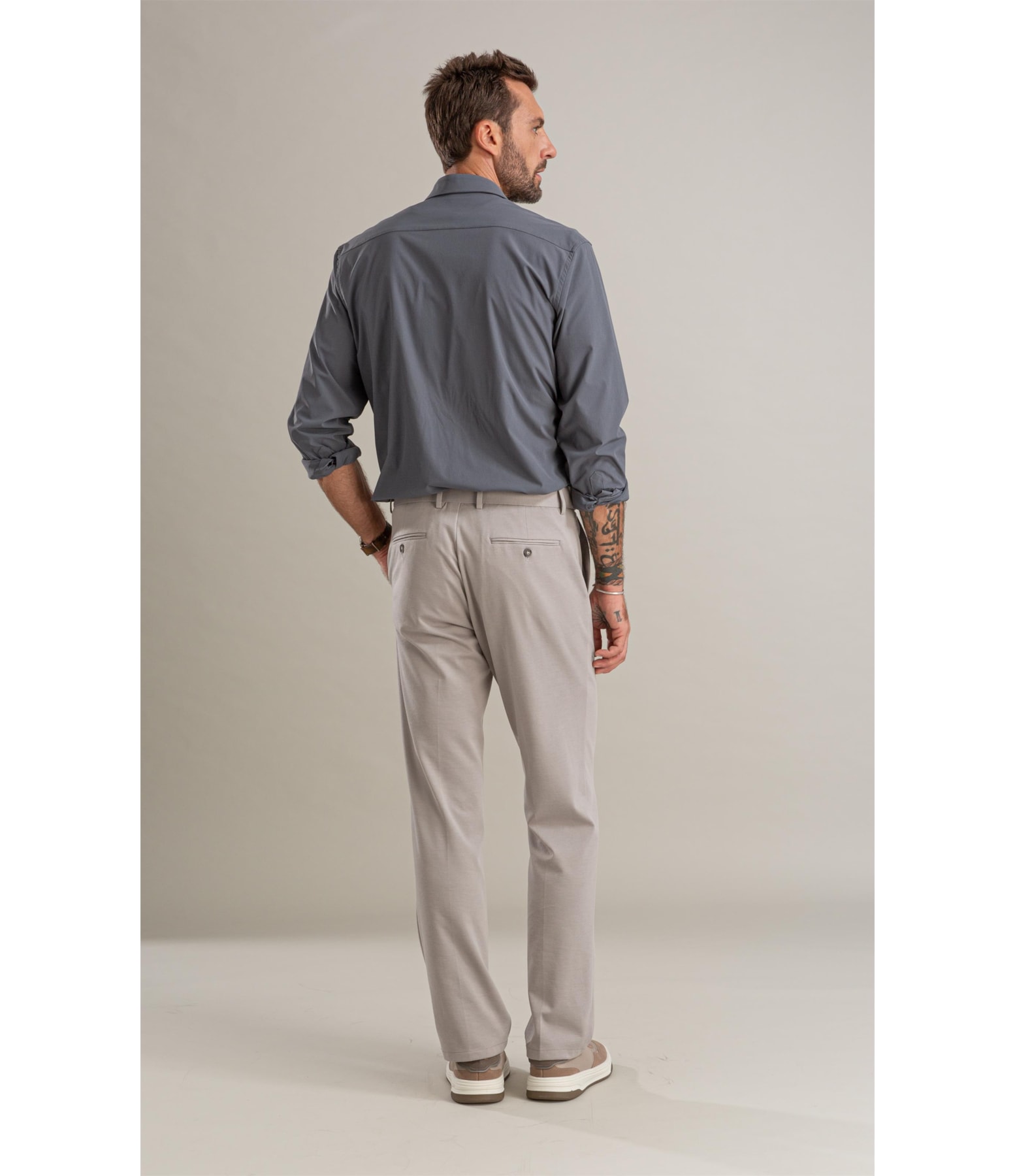 Camisa Nylon Tech Pockets Ml Grafite
