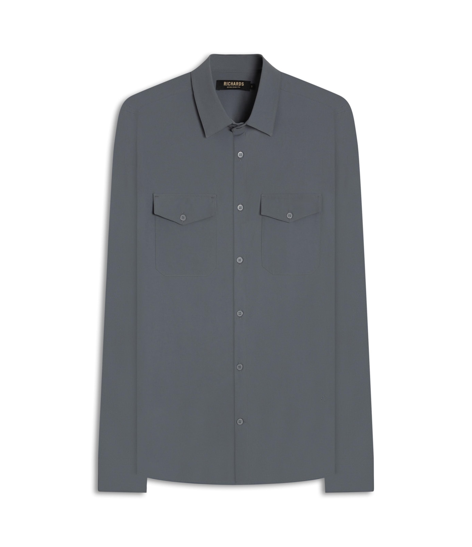 Camisa Nylon Tech Pockets Ml Grafite