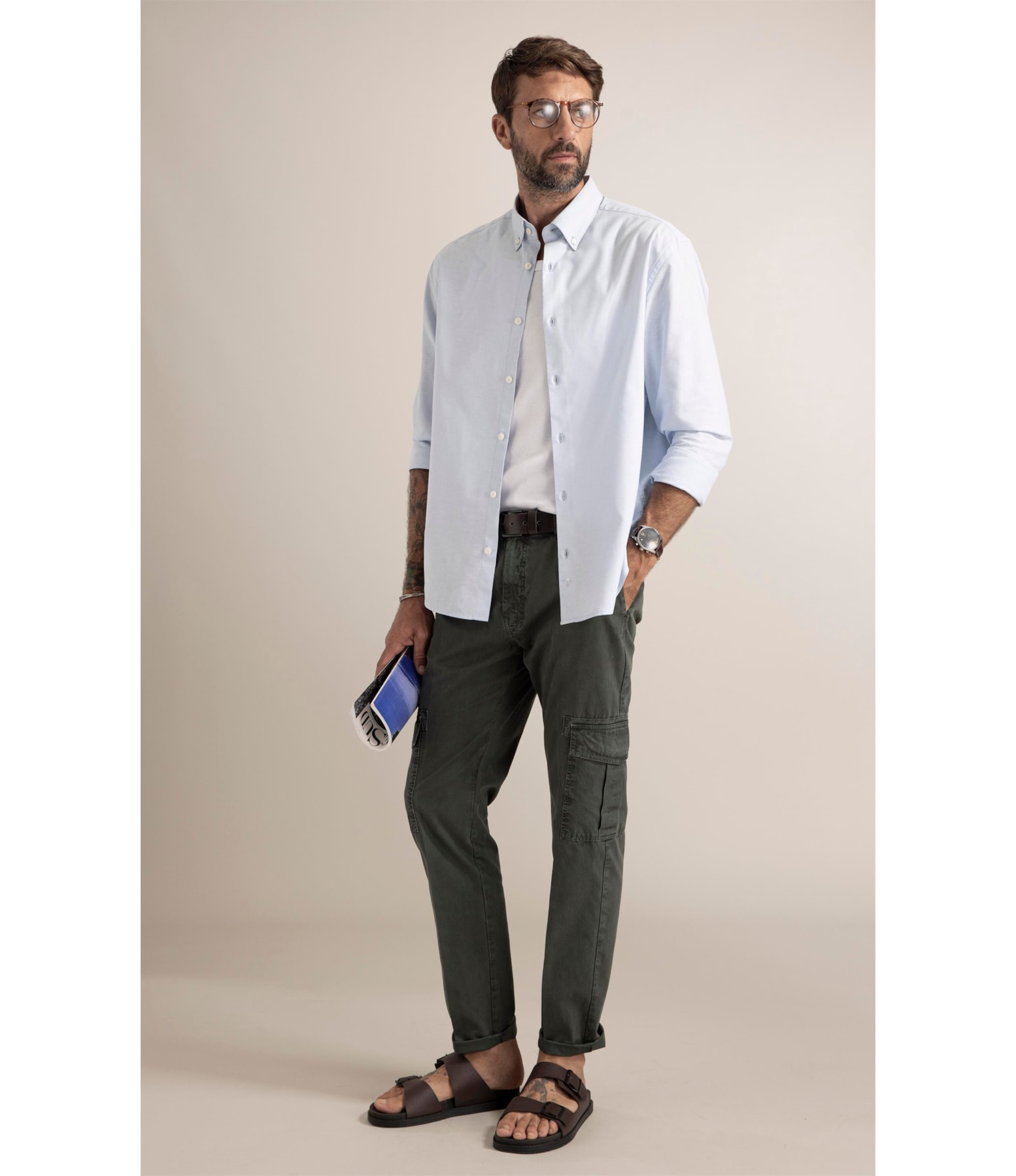 Camisa Oxford Azul Claro