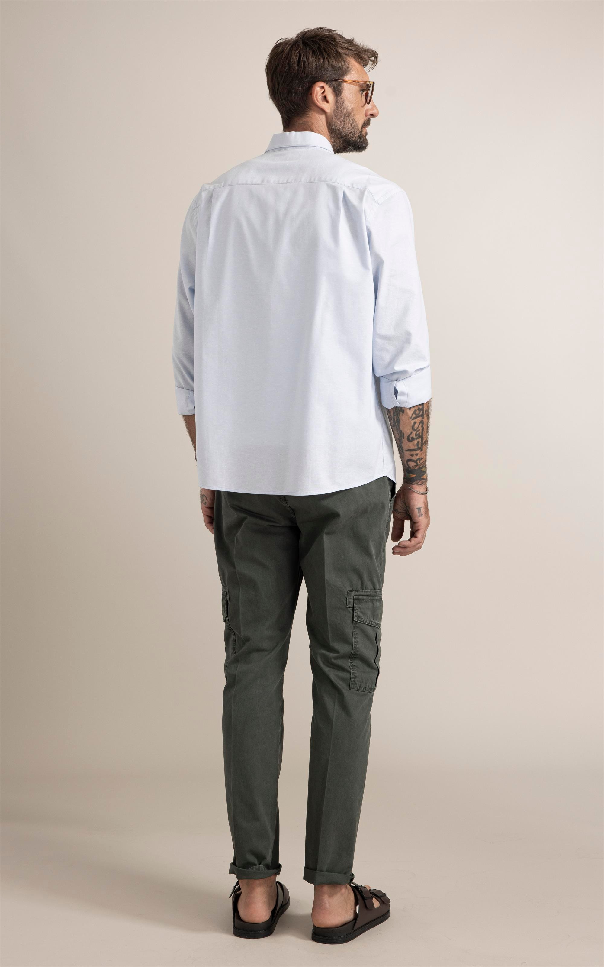 Camisa Oxford Azul Claro