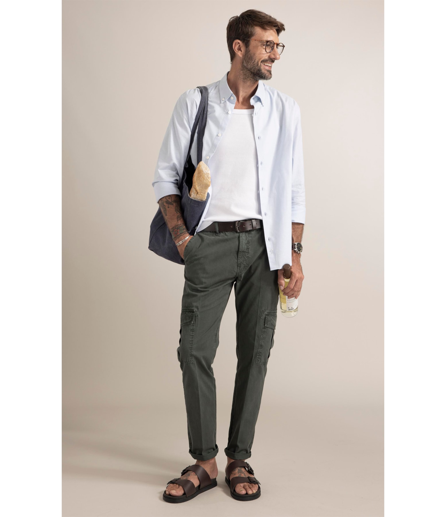 Camisa Oxford Azul Claro