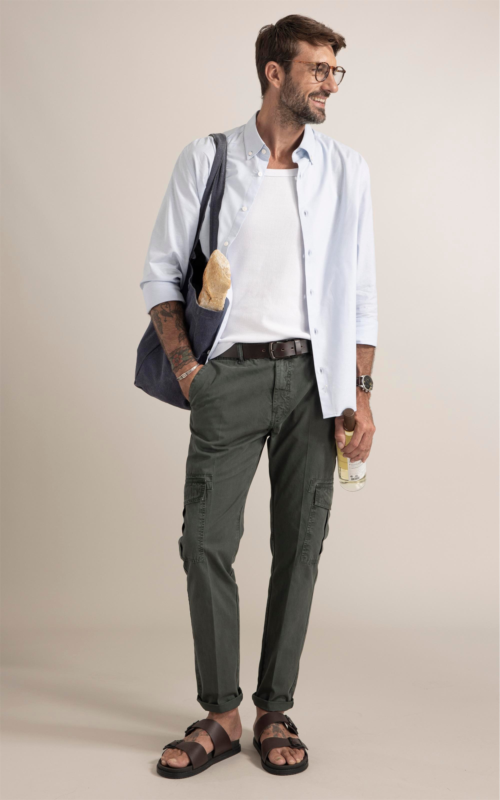 Camisa Oxford Azul Claro