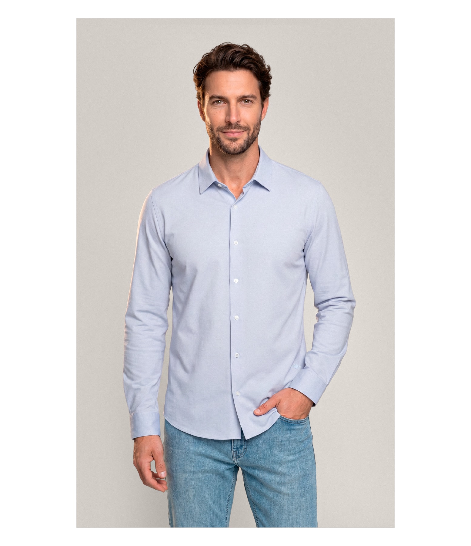 Camisa Oxford Flex Classic St Ml Niquel