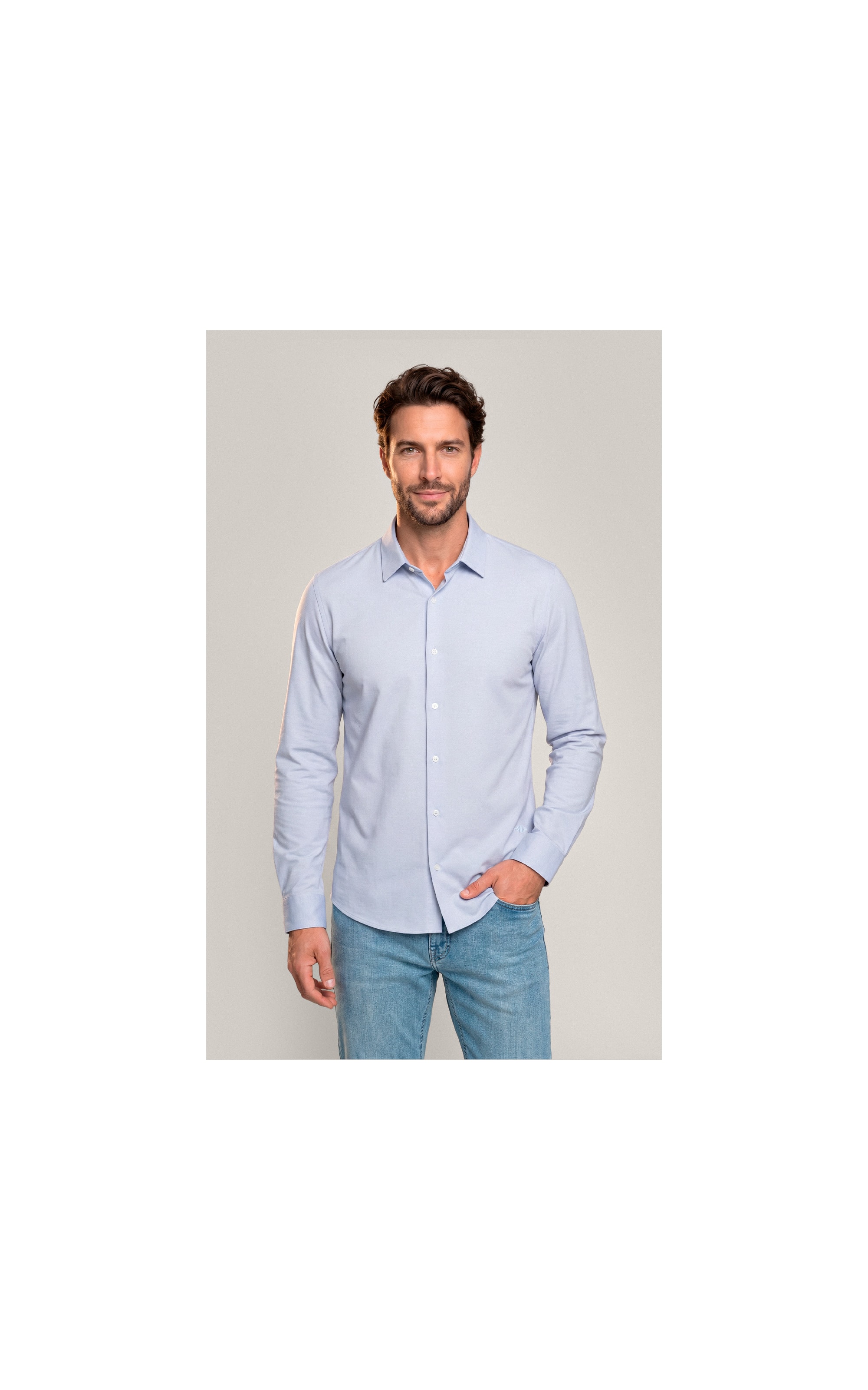 Camisa Oxford Flex Classic St Ml Niquel