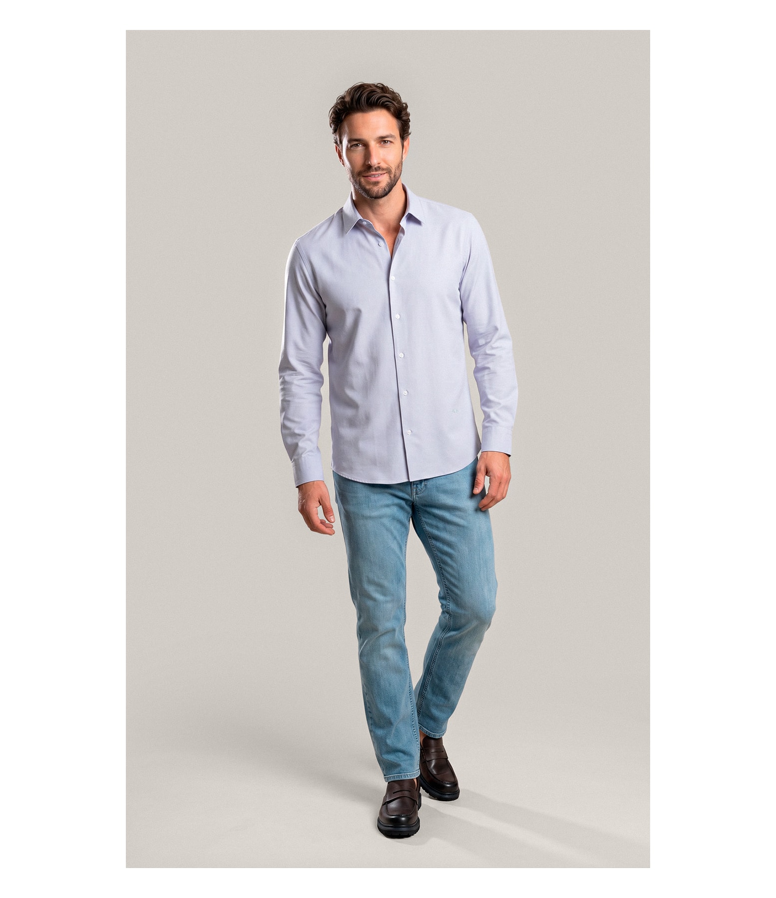 Camisa Oxford Flex Classic St Ml Niquel