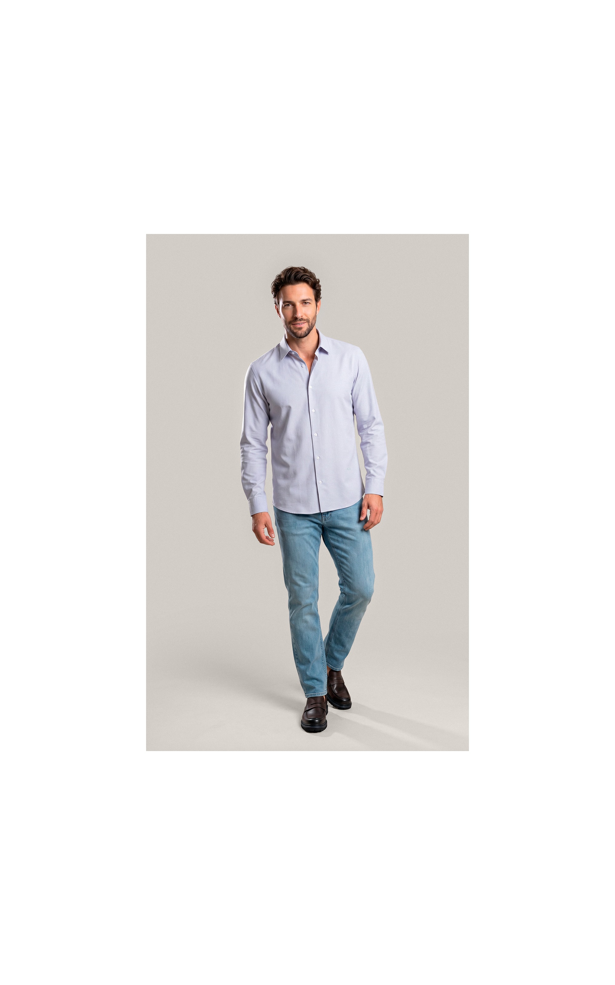 Camisa Oxford Flex Classic St Ml Niquel