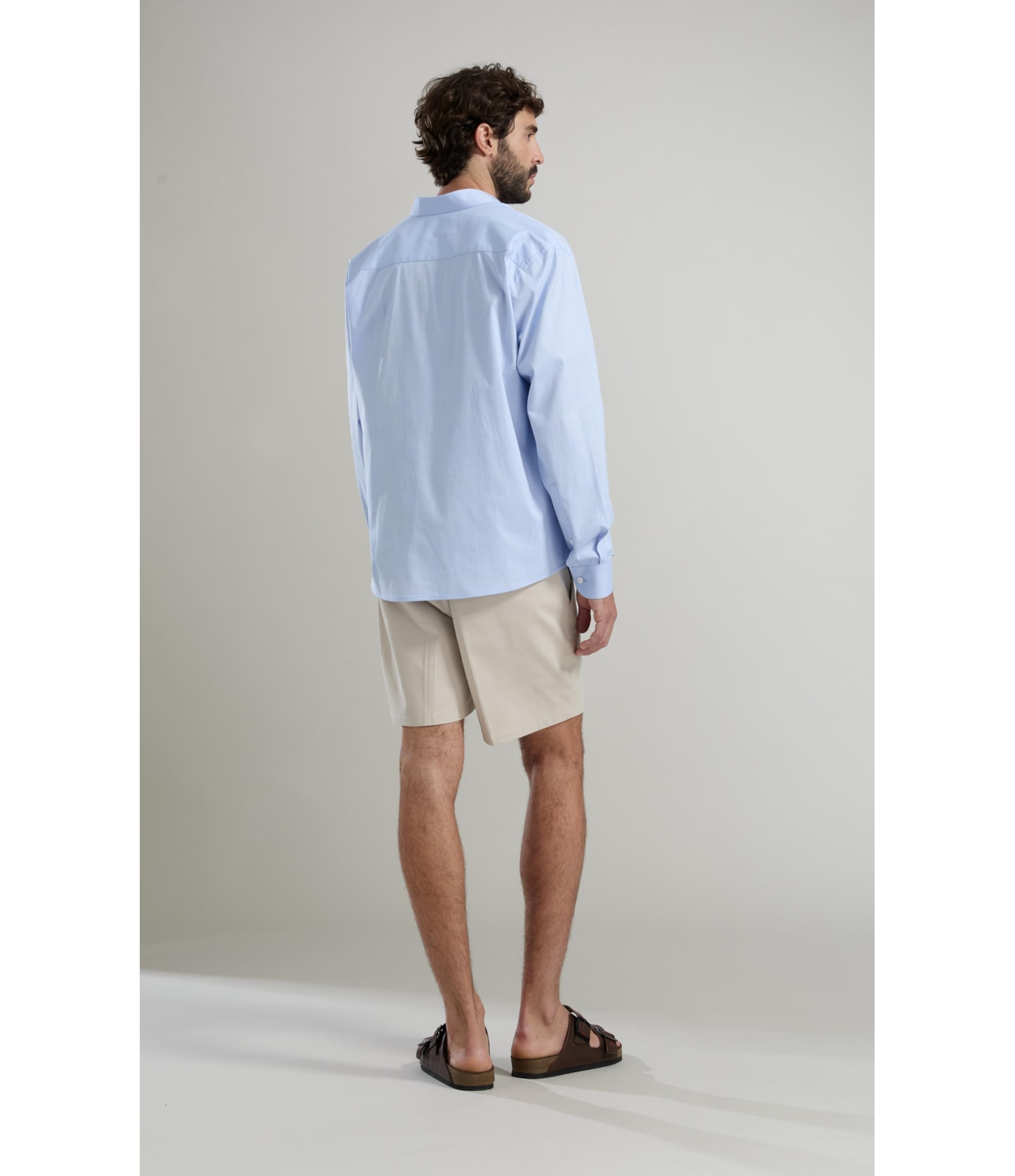 Camisa Oxford Ly Ml Azul Claro